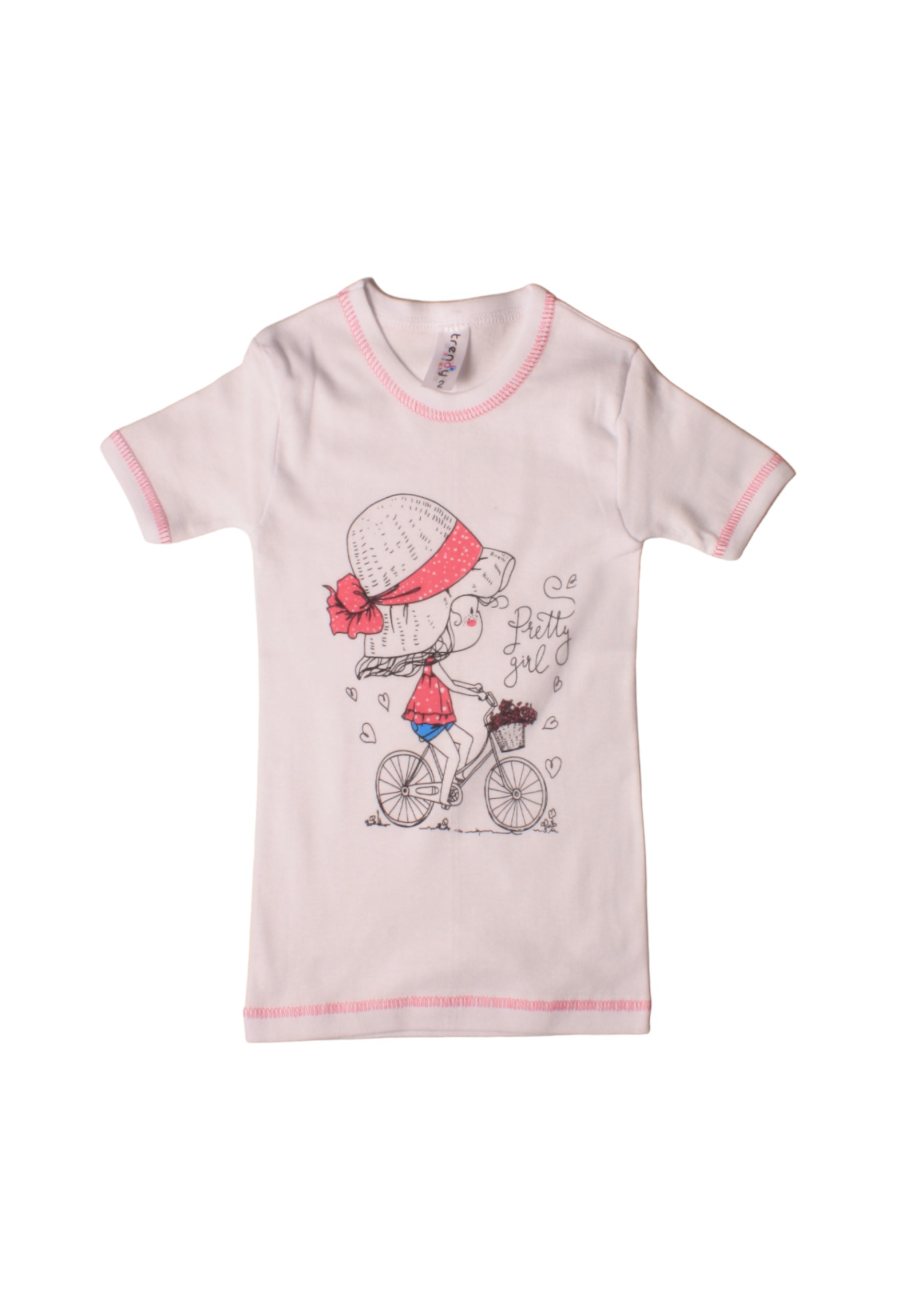 Φανελάκια παιδικά κοντομάνικα με τύπωμα Trendy fanP02-Λευκό φωτογραφία