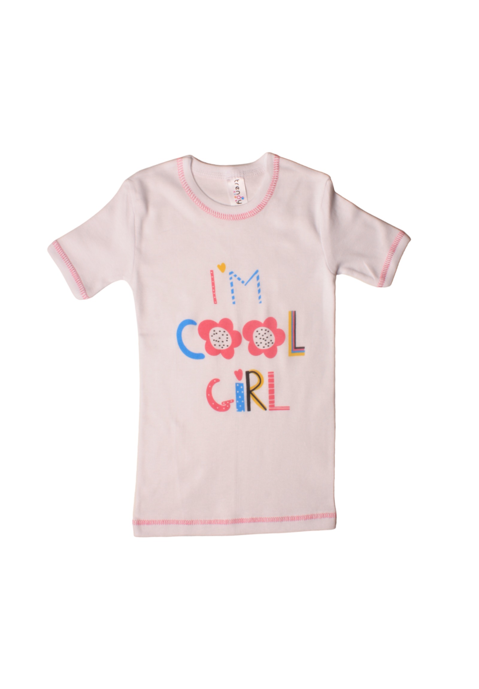 Φανελάκια παιδικά κοντομάνικα με τύπωμα Trendy fanP02-Λευκό φωτογραφία