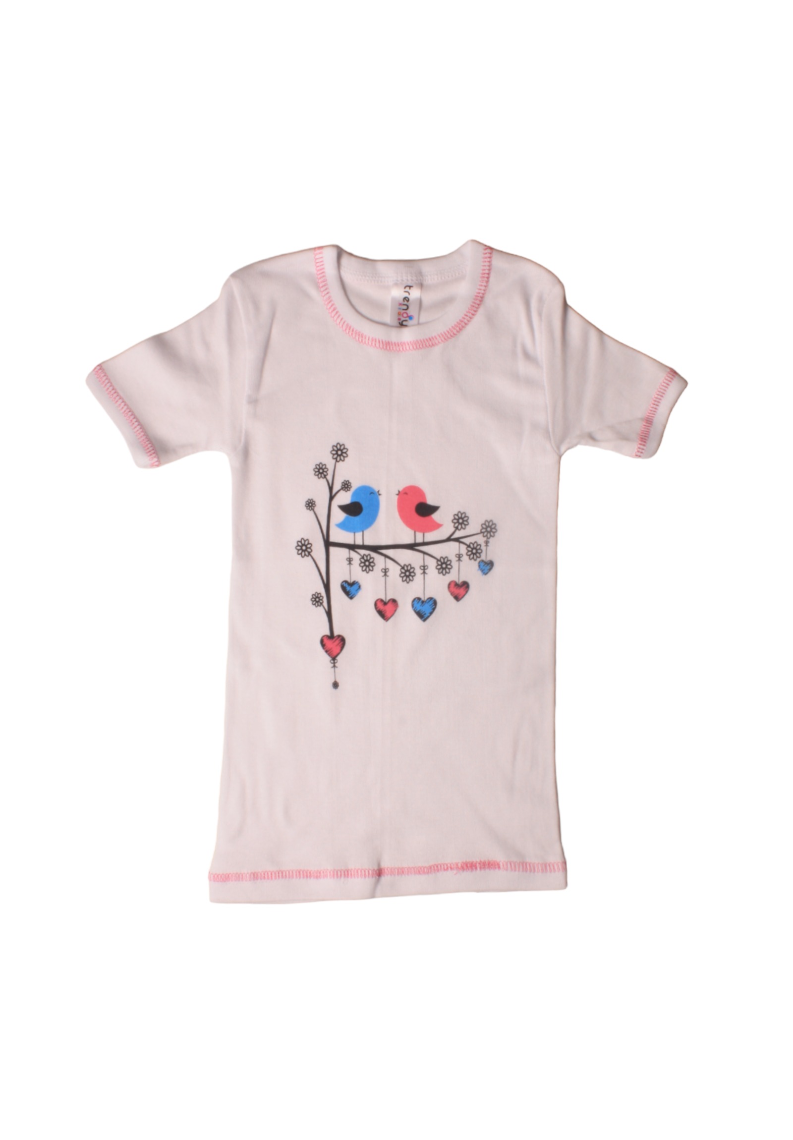 Φανελάκια παιδικά κοντομάνικα με τύπωμα Trendy fanP02-Λευκό φωτογραφία