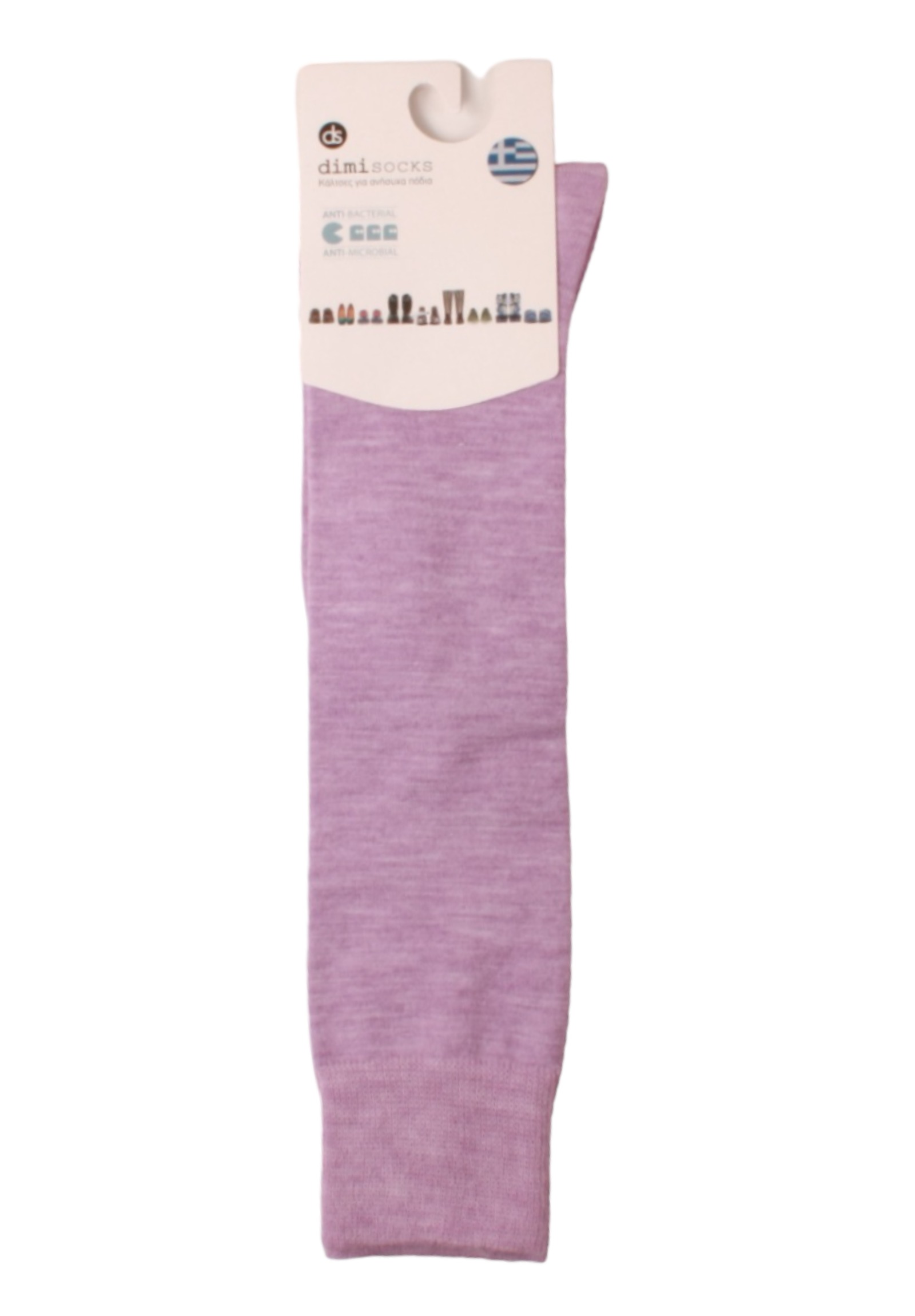  Κάλτσα γυναικεία Dimi Socks μέχρι το γόνατο μάλλινη DM1005-Λιλά 2025