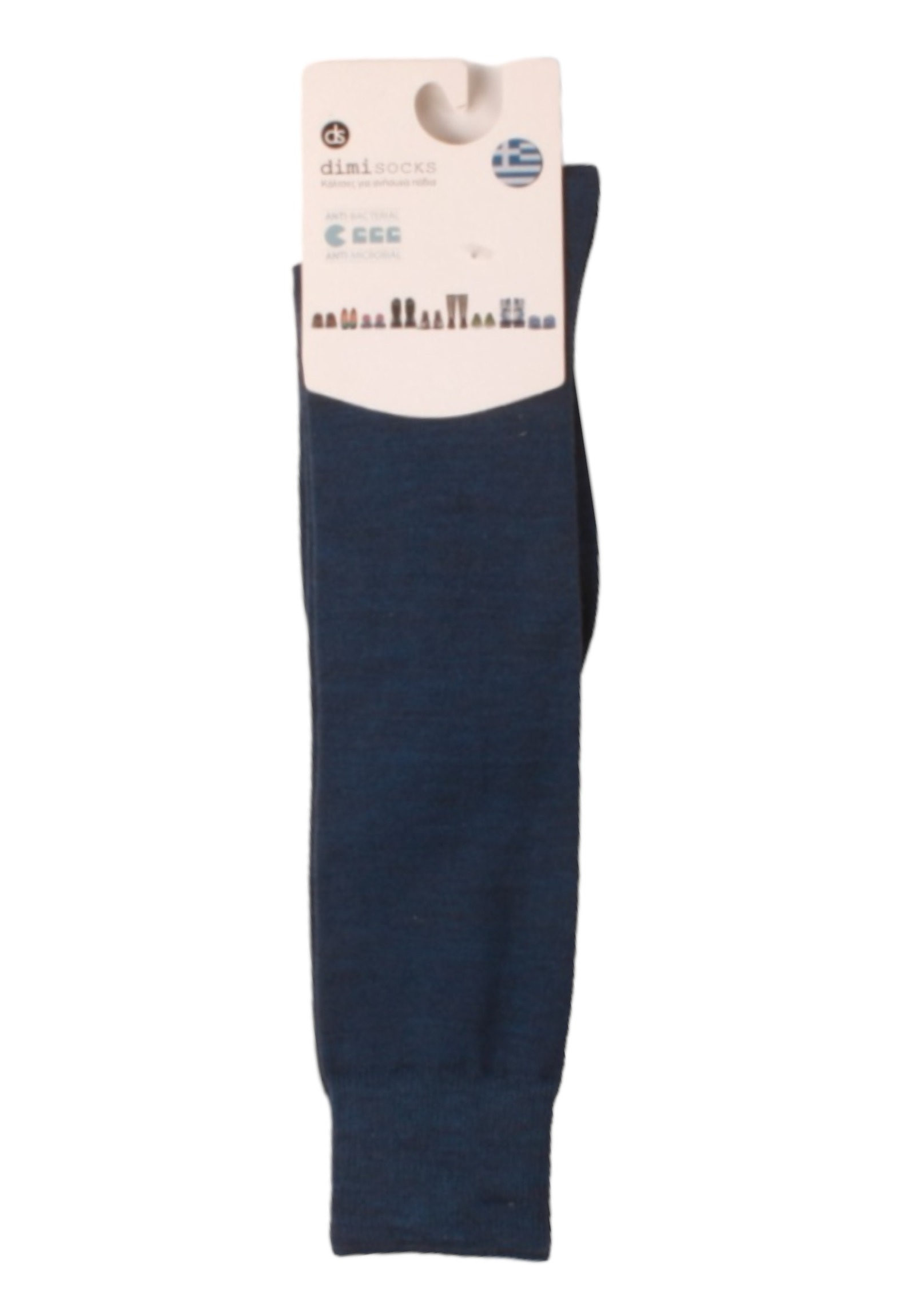  Κάλτσα γυναικεία Dimi Socks μέχρι το γόνατο μάλλινη DM1005-Μπλε 2025