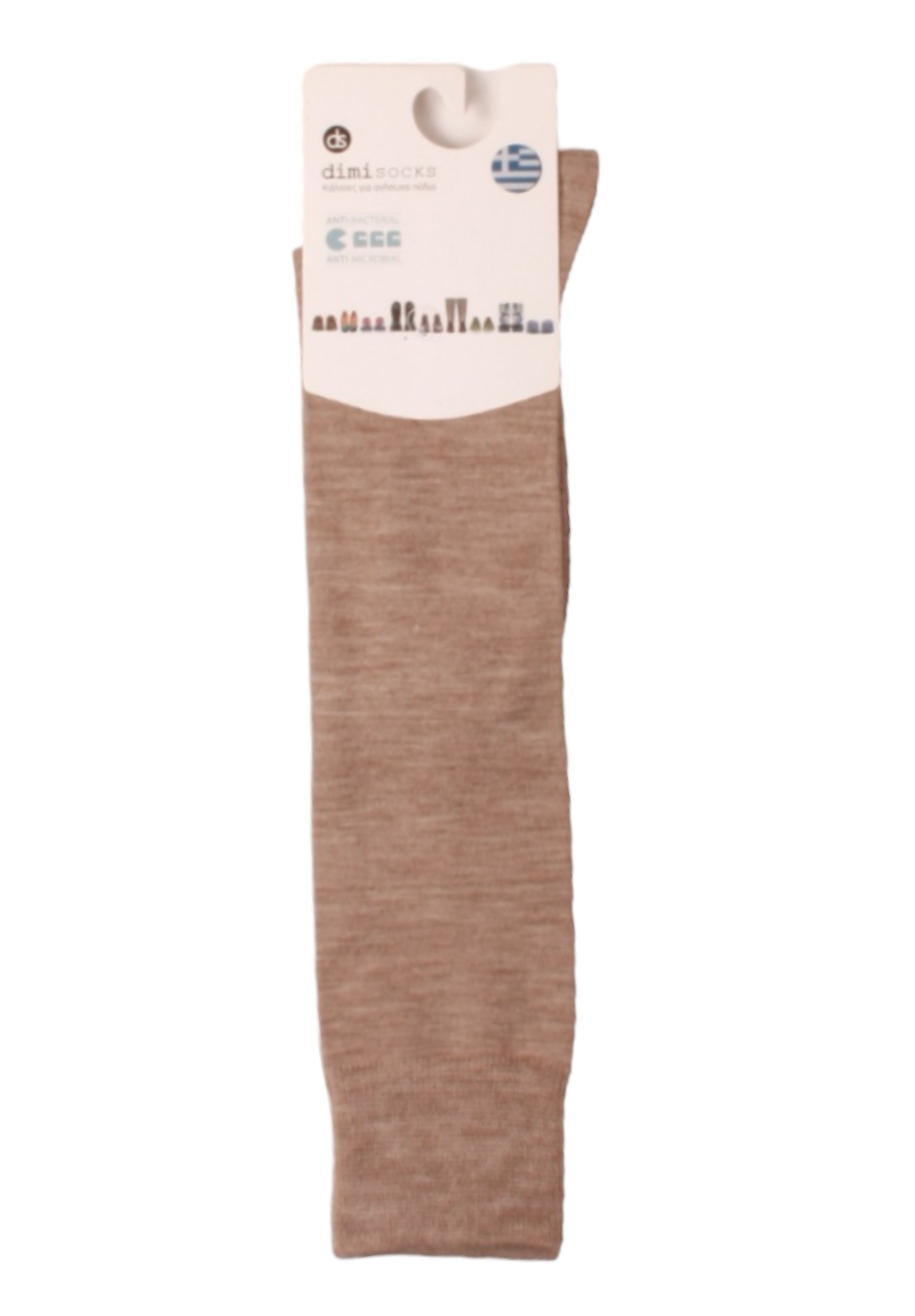  Κάλτσα γυναικεία Dimi Socks μέχρι το γόνατο μάλλινη DM1005-Καφέ 2025