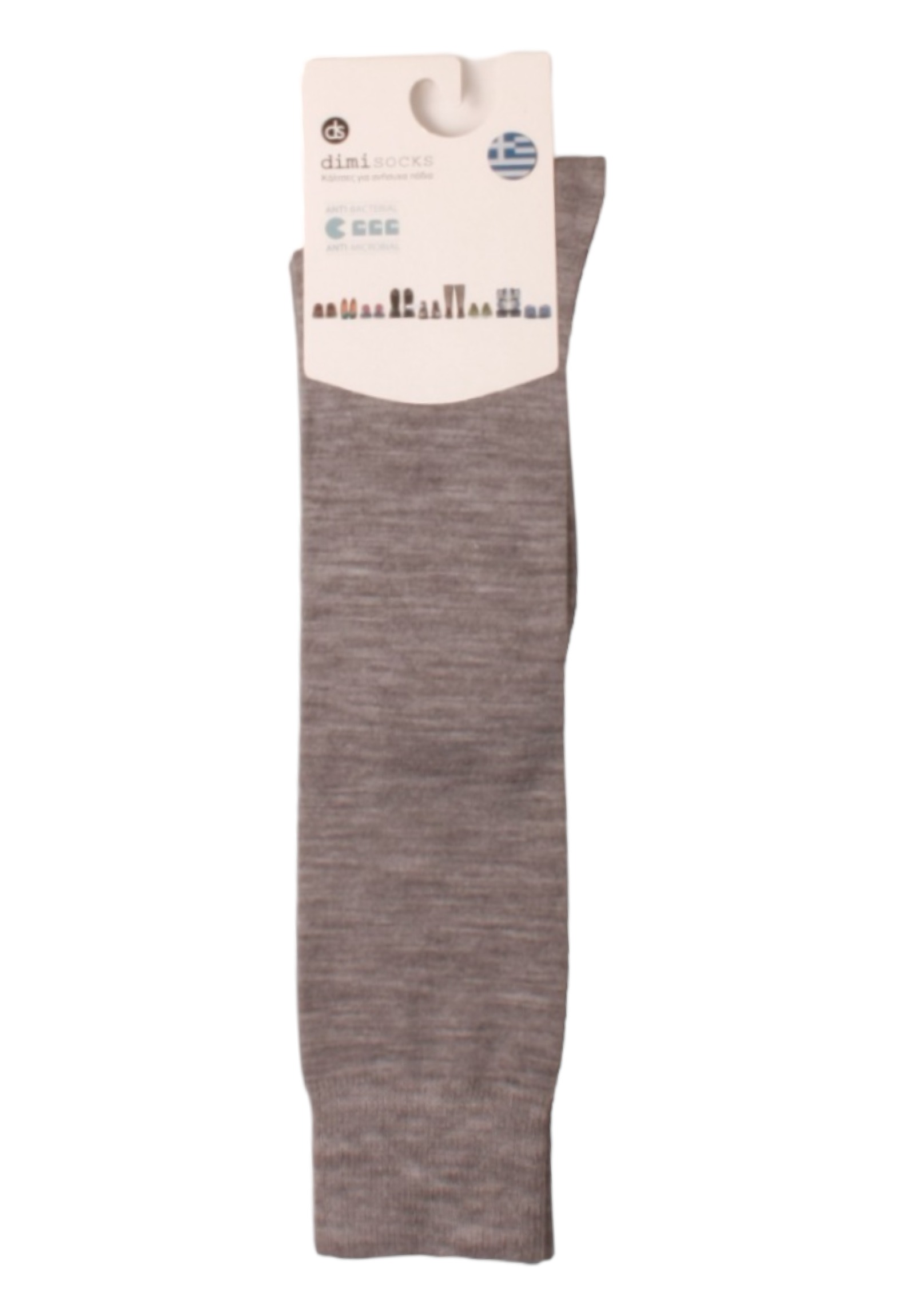  Κάλτσα γυναικεία Dimi Socks μέχρι το γόνατο μάλλινη DM1005-Γκρι 2025