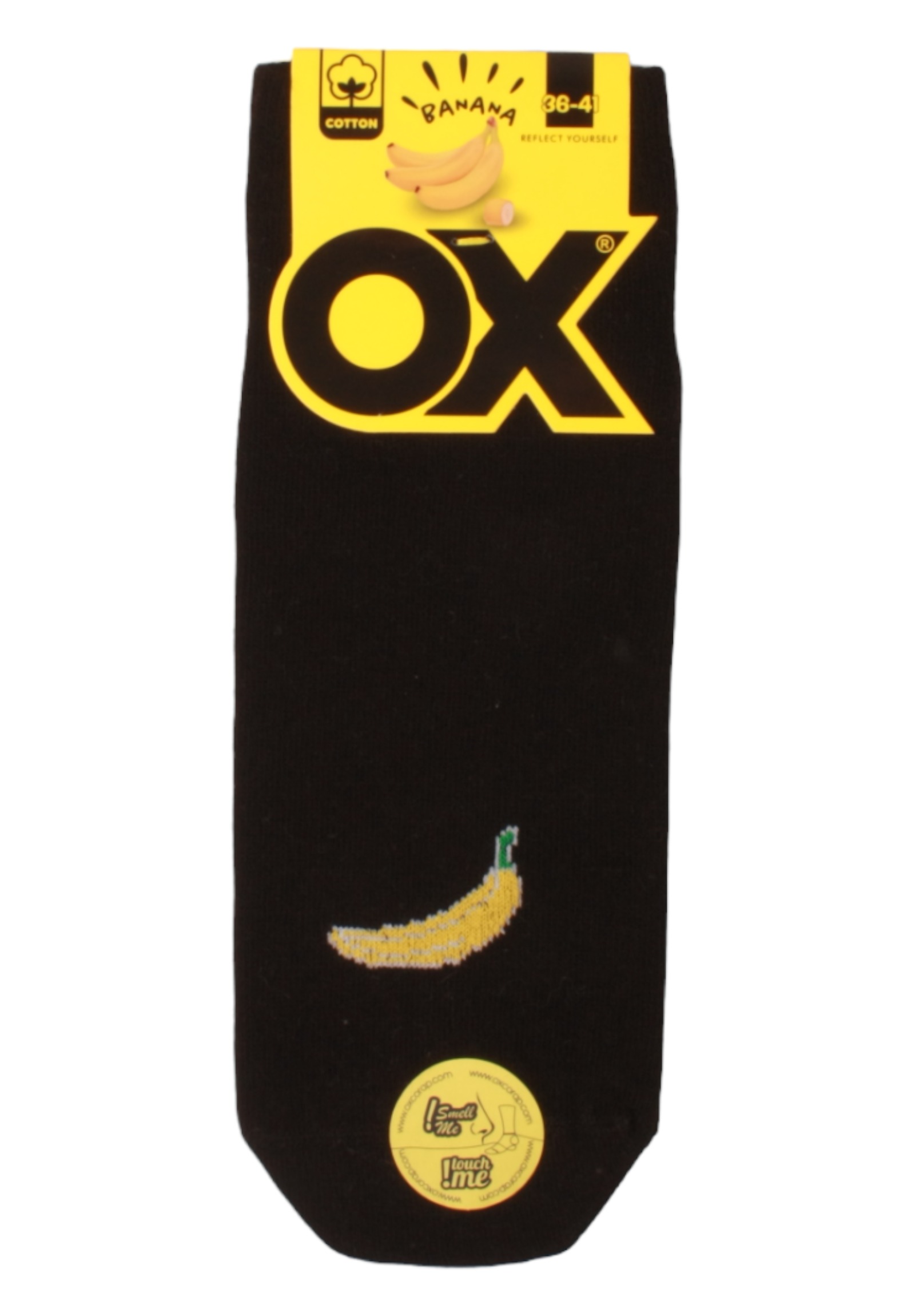 Σοσόνια γυναικεία βαμβακερά OX Socks Banana με άρωμα μπανάνα σε συσκευασία 3 τεμαχίων OX555ΒΝ-Πολύχρωμο φωτογραφία