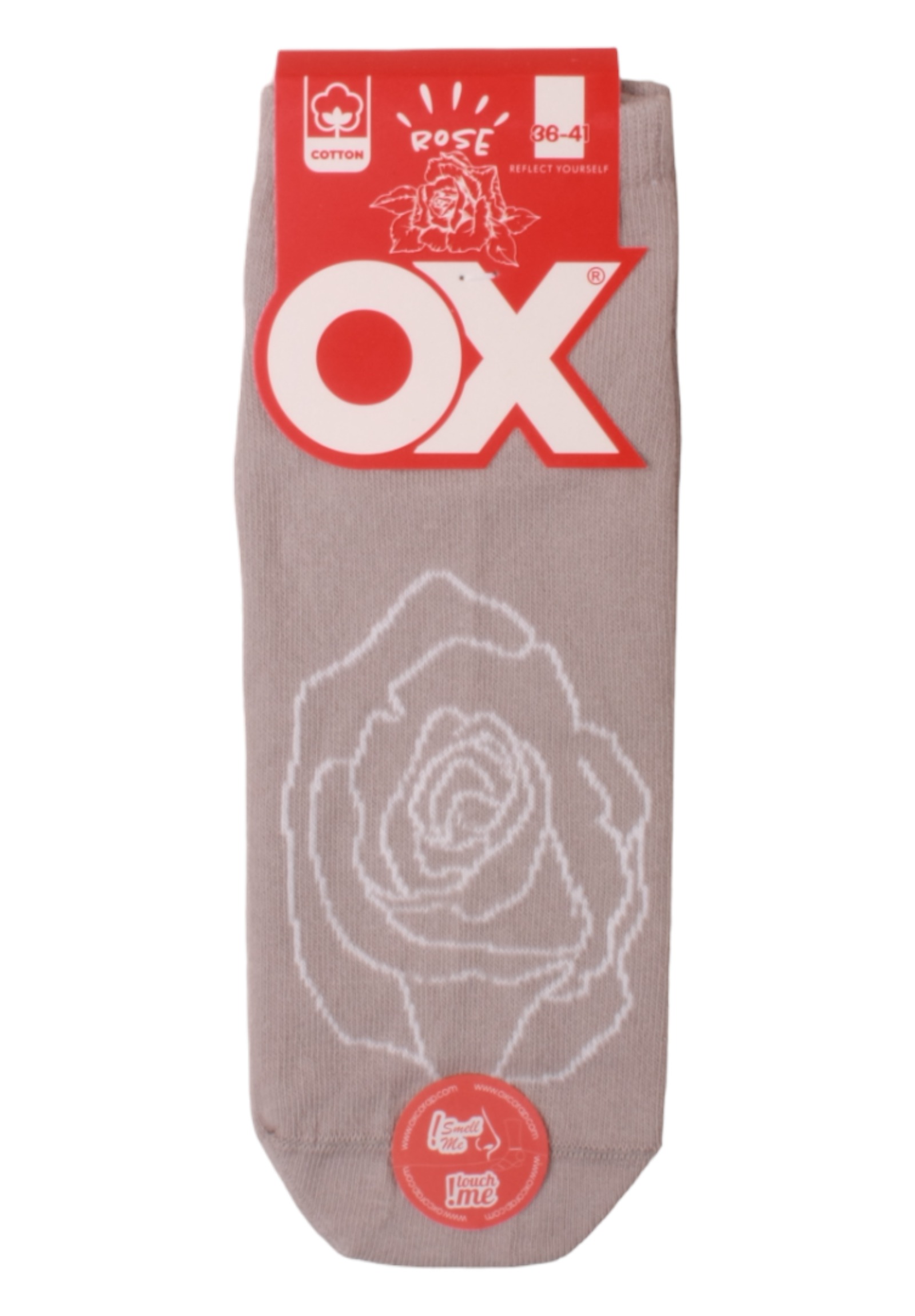Σοσόνια γυναικεία βαμβακερά OX Socks Rose με άρωμα τριαντάφυλλο σε συσκευασία 3 τεμαχίων OX555RS-Πολύχρωμο φωτογραφία