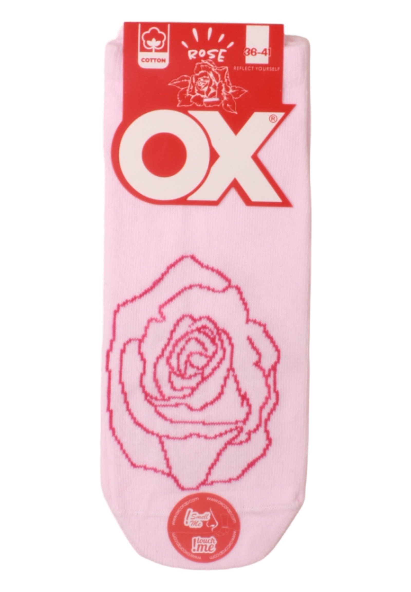 Σοσόνια γυναικεία βαμβακερά OX Socks Rose με άρωμα τριαντάφυλλο σε συσκευασία 3 τεμαχίων OX555RS-Πολύχρωμο φωτογραφία