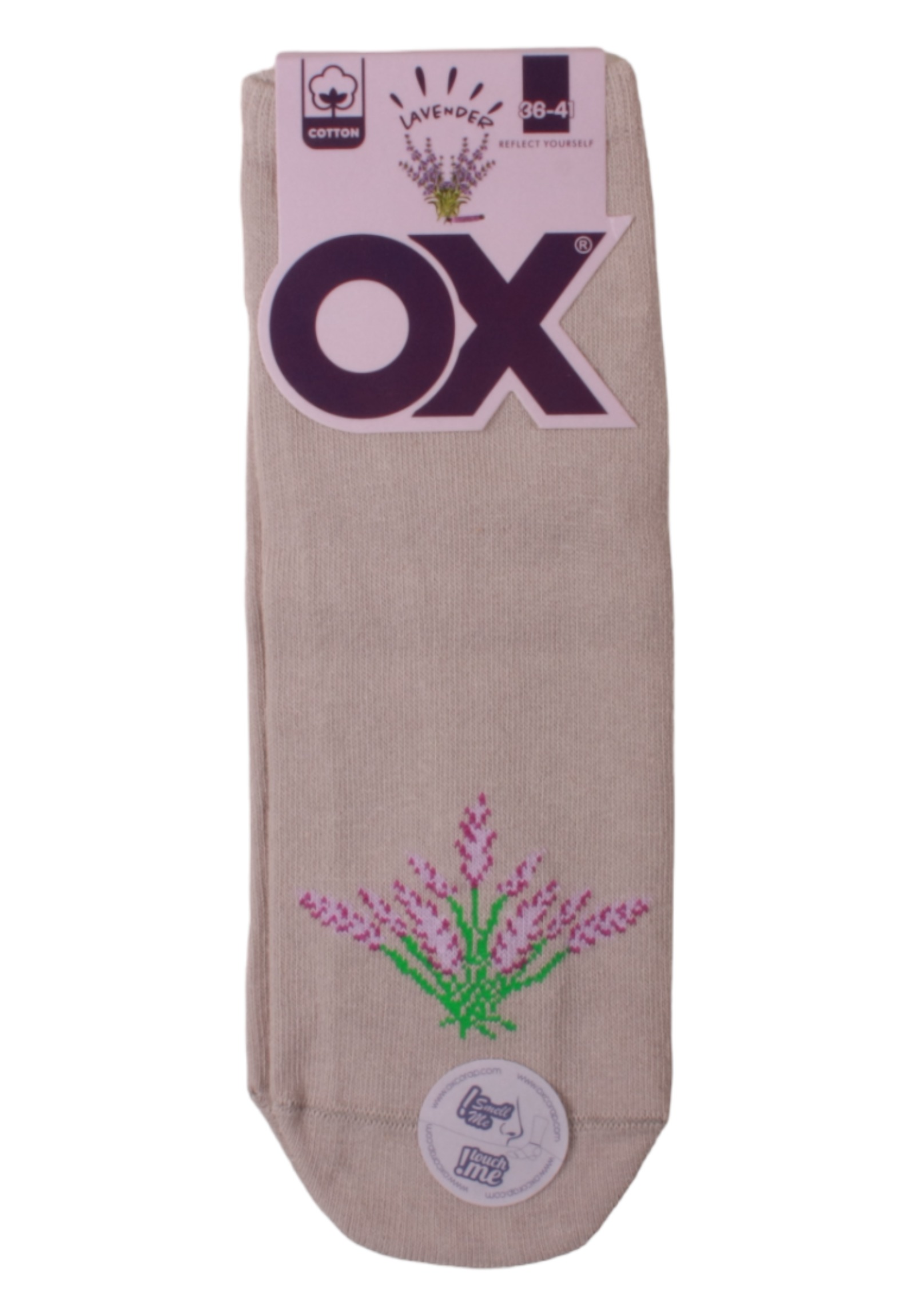 Σοσόνια γυναικεία βαμβακερά OX Socks Levander με άρωμα λεβάντα σε συσκευασία 3 τεμαχίων OX555LVD-Πολύχρωμο φωτογραφία