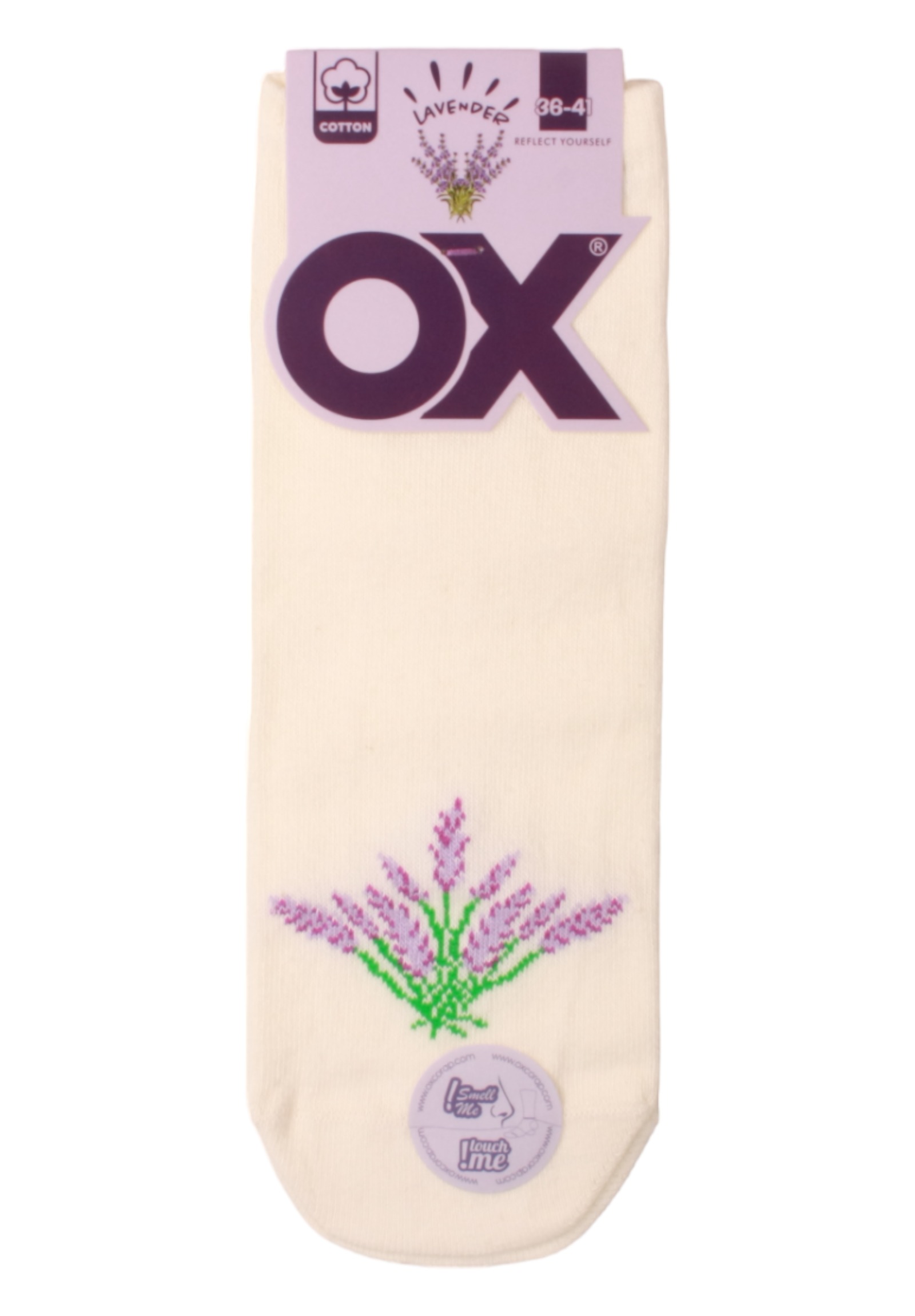 Σοσόνια γυναικεία βαμβακερά OX Socks Levander με άρωμα λεβάντα σε συσκευασία 3 τεμαχίων OX555LVD-Πολύχρωμο φωτογραφία