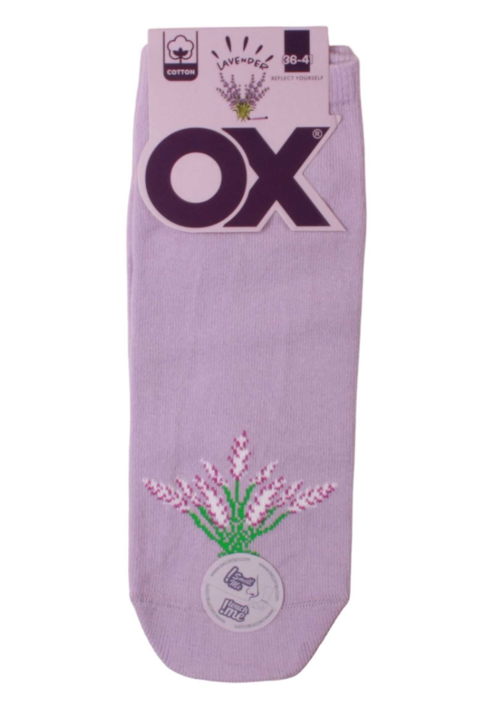 Σοσόνια γυναικεία βαμβακερά OX Socks Levander με άρωμα λεβάντα σε συσκευασία 3 τεμαχίων OX555LVD-Πολύχρωμο φωτογραφία