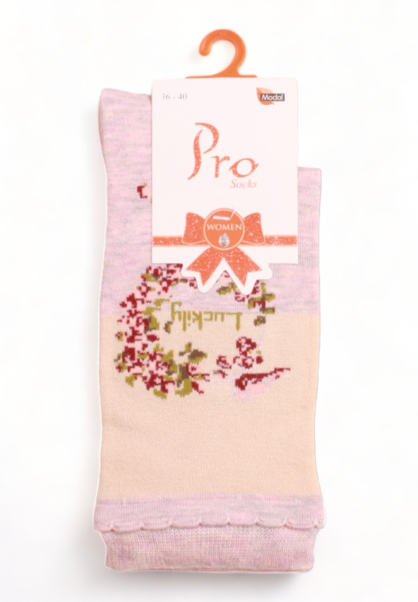 Κάλτσες γυναικείες Modal Soft ημίκοντες Romantic 28604-Ροζ φωτογραφία