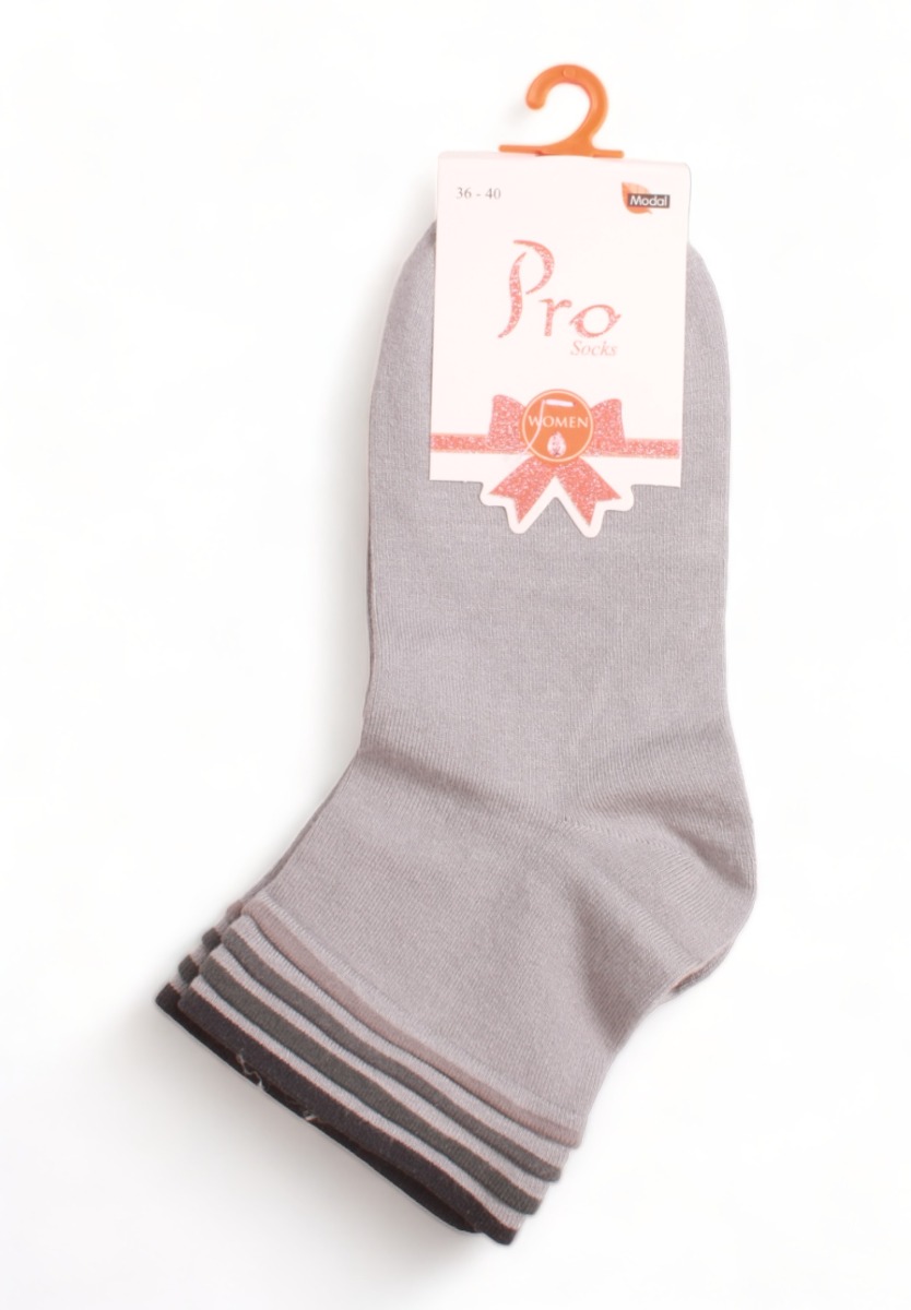 Κάλτσες γυναικείες Modal Pro Socks Soft ημίκοντες Colors 28603-Γκρι φωτογραφία