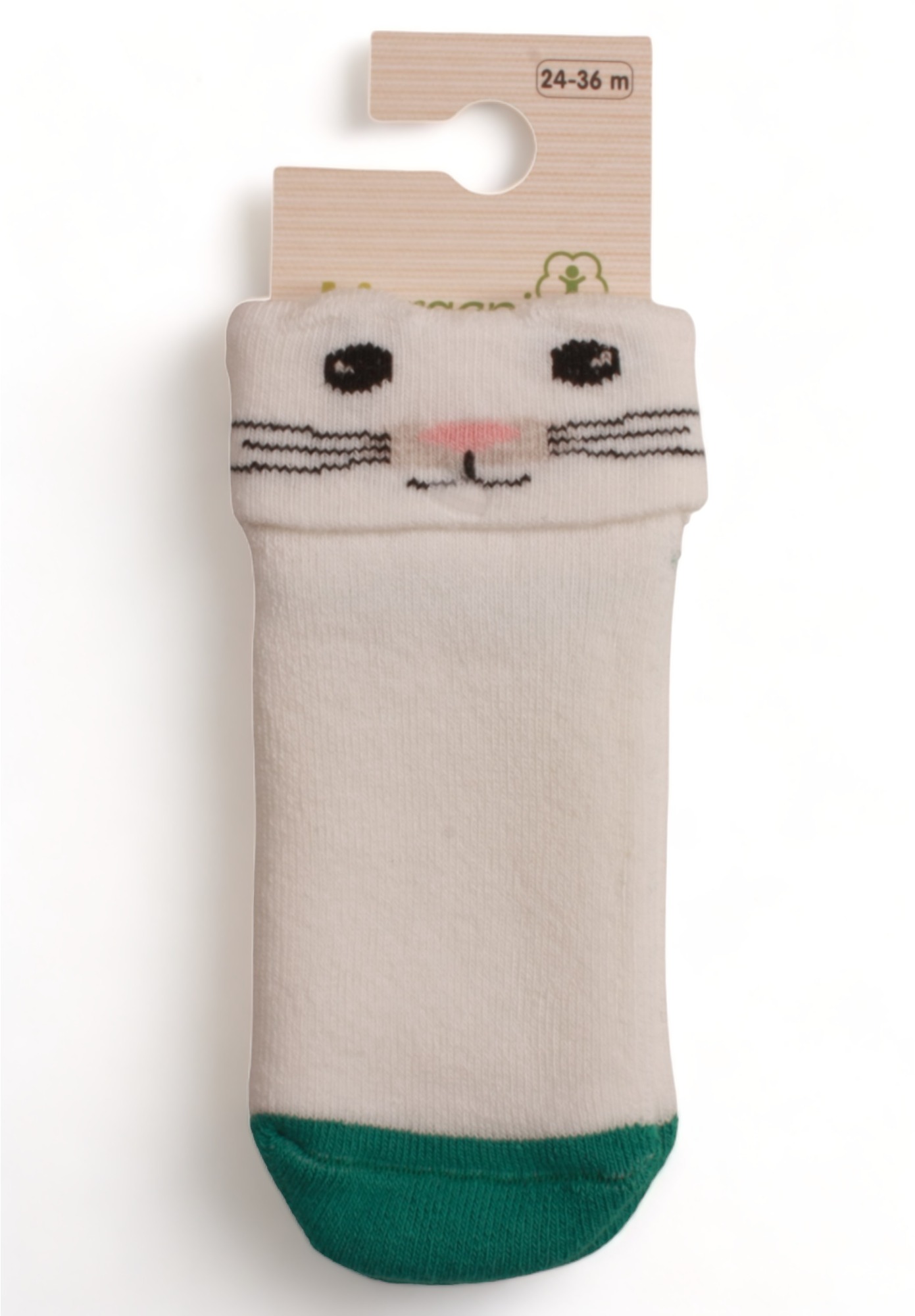 Biorganic Καλτσάκια bebe για κορίτσι πετσετέ Biorganic Cute Cats BRG68375-Εκρού