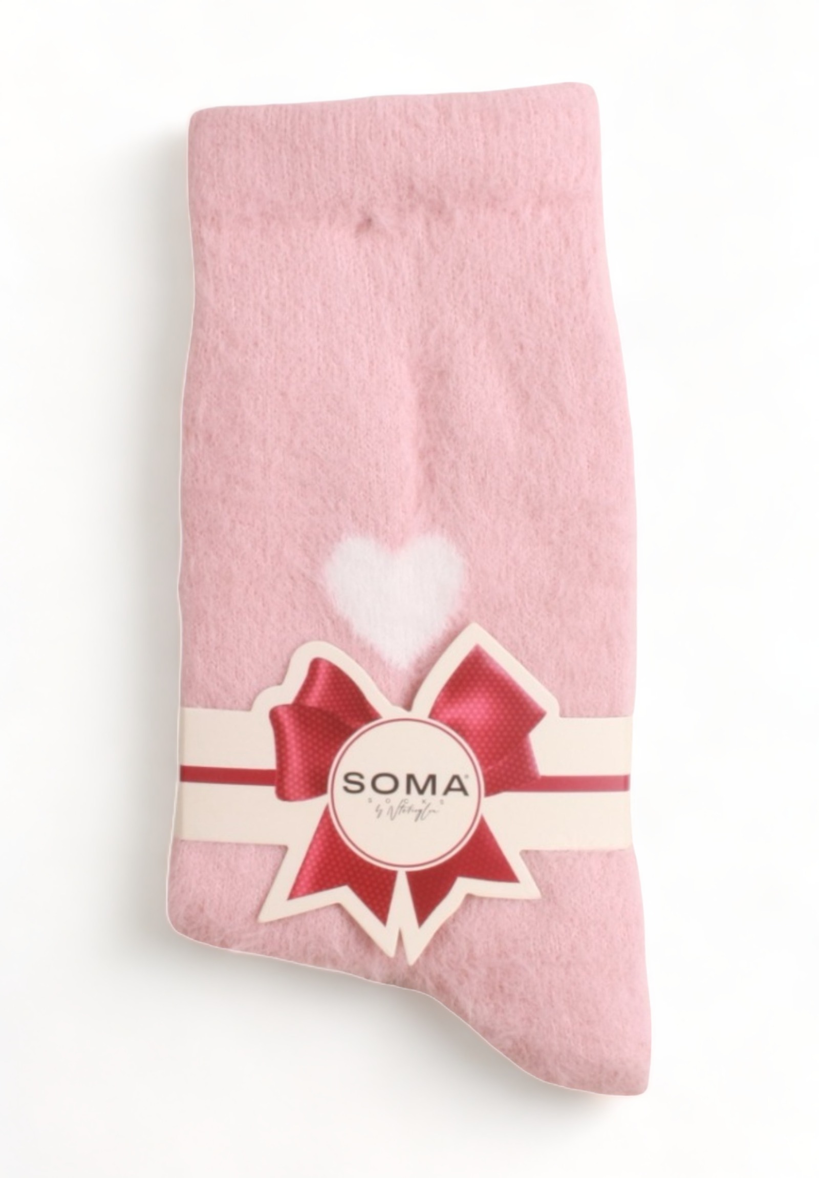  Κάλτσα γυναικεία μάλλινη Soma Softwool Heart SMW01-Ροζ 2025
