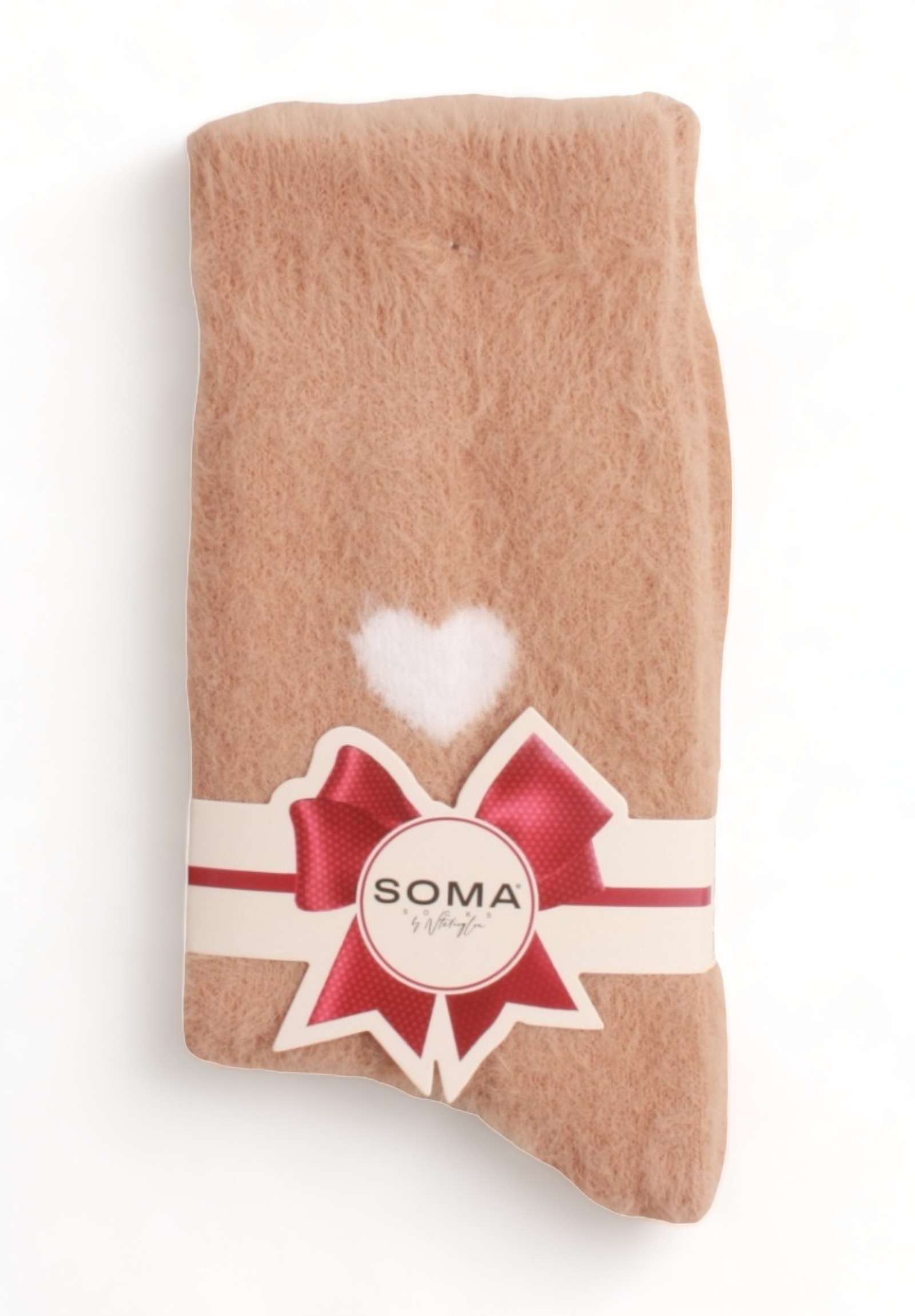  Κάλτσα γυναικεία μάλλινη Soma Softwool Heart SMW01-Μπεζ 2025