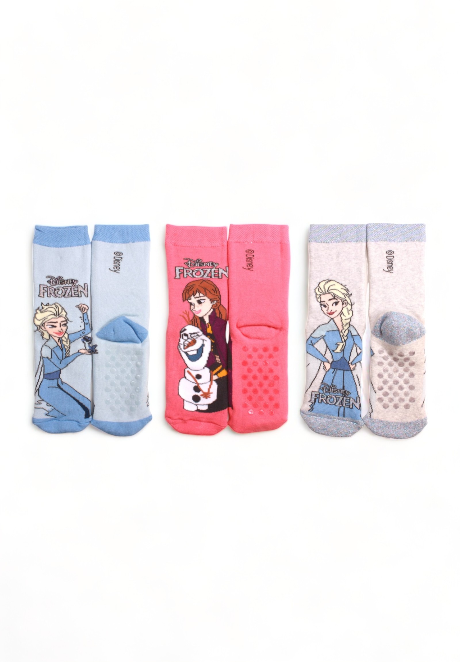 Cimpa Κάλτσες παιδικές πετσετέ με τάπες Frozen II 3 Τεμ. FZ22551-Πολύχρωμο