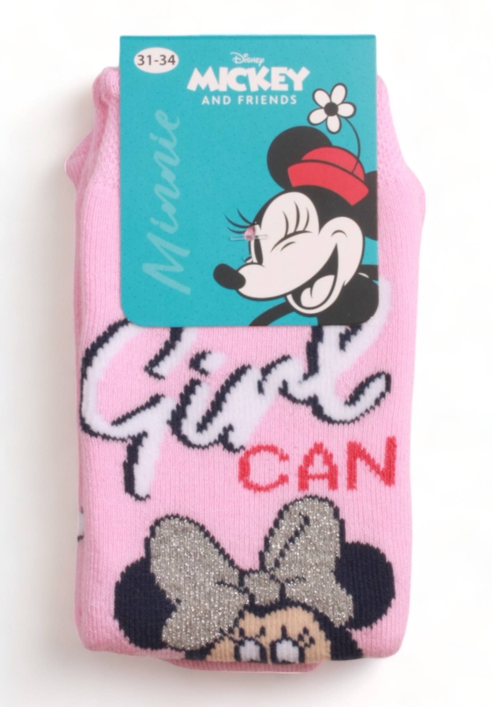 Κάλτσες παιδικές πετσετέ με τάπες Minnie Mouse 3 Τεμ. MN20506-Πολύχρωμο φωτογραφία