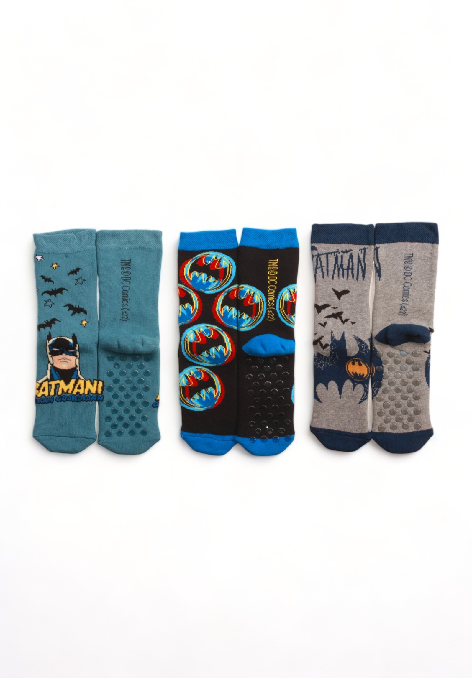 Cimpa Κάλτσες παιδικές πετσετέ Cimpa με τάπες Batman 3 Τεμ. BM20486-Πολύχρωμο