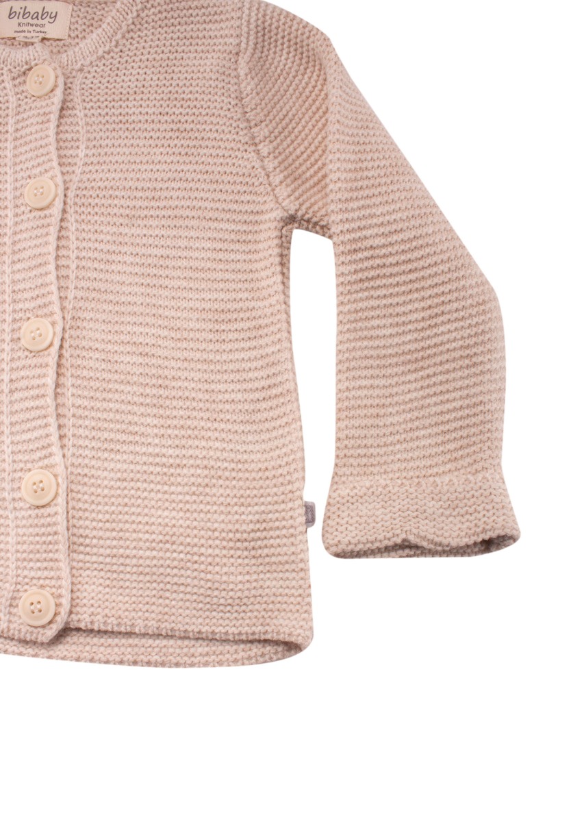 Ζακέτα πλεκτή βρεφική Biorganic Unisex Light Beige 61389C φωτογραφία