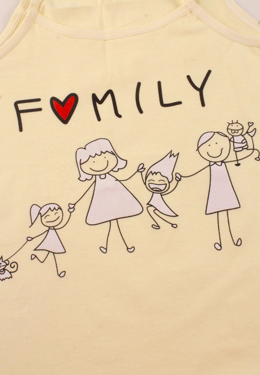 Σετ φανελάκι σλιπάκι παιδικό Family 165034-Κίτρινο φωτογραφία