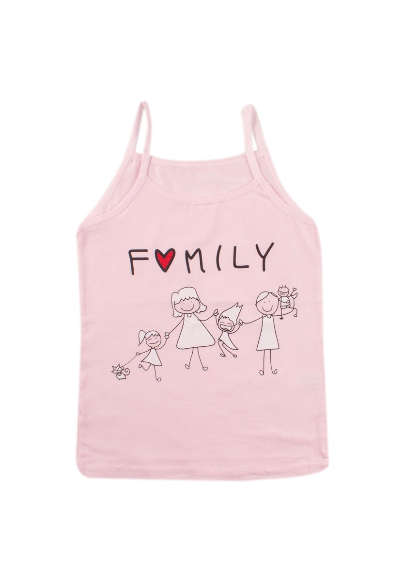 Σετ φανελάκι σλιπάκι παιδικό Family 165034-Ροζ φωτογραφία