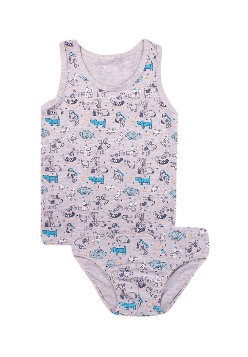 Donella Σετ φανελάκι σλιπάκι παιδικό Love Dogs 1172721SKB