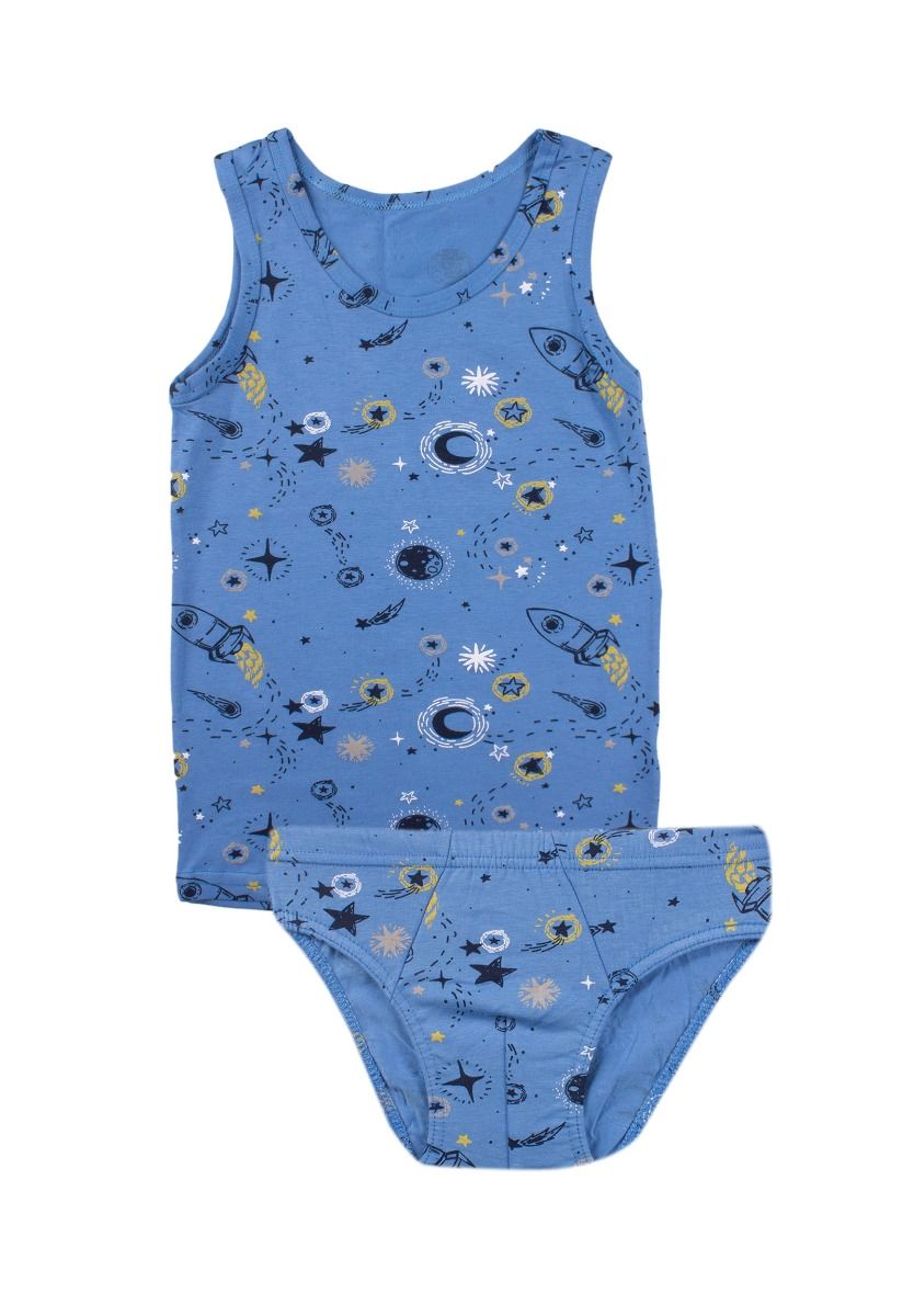 Donella Σετ φανελάκι σλιπάκι παιδικό Planets 11779-Μπλε