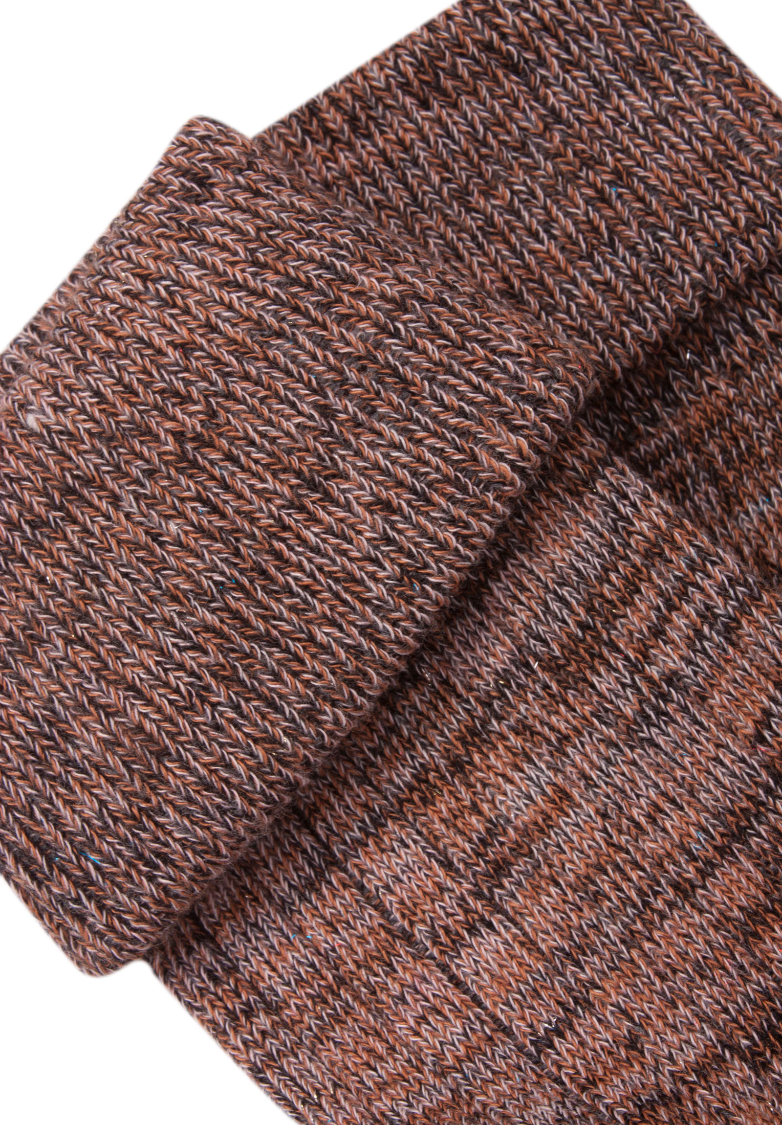 Κάλτσες γυναικείες βαμβακερές με γύρισμα LIVO101-Καφέ φωτογραφία