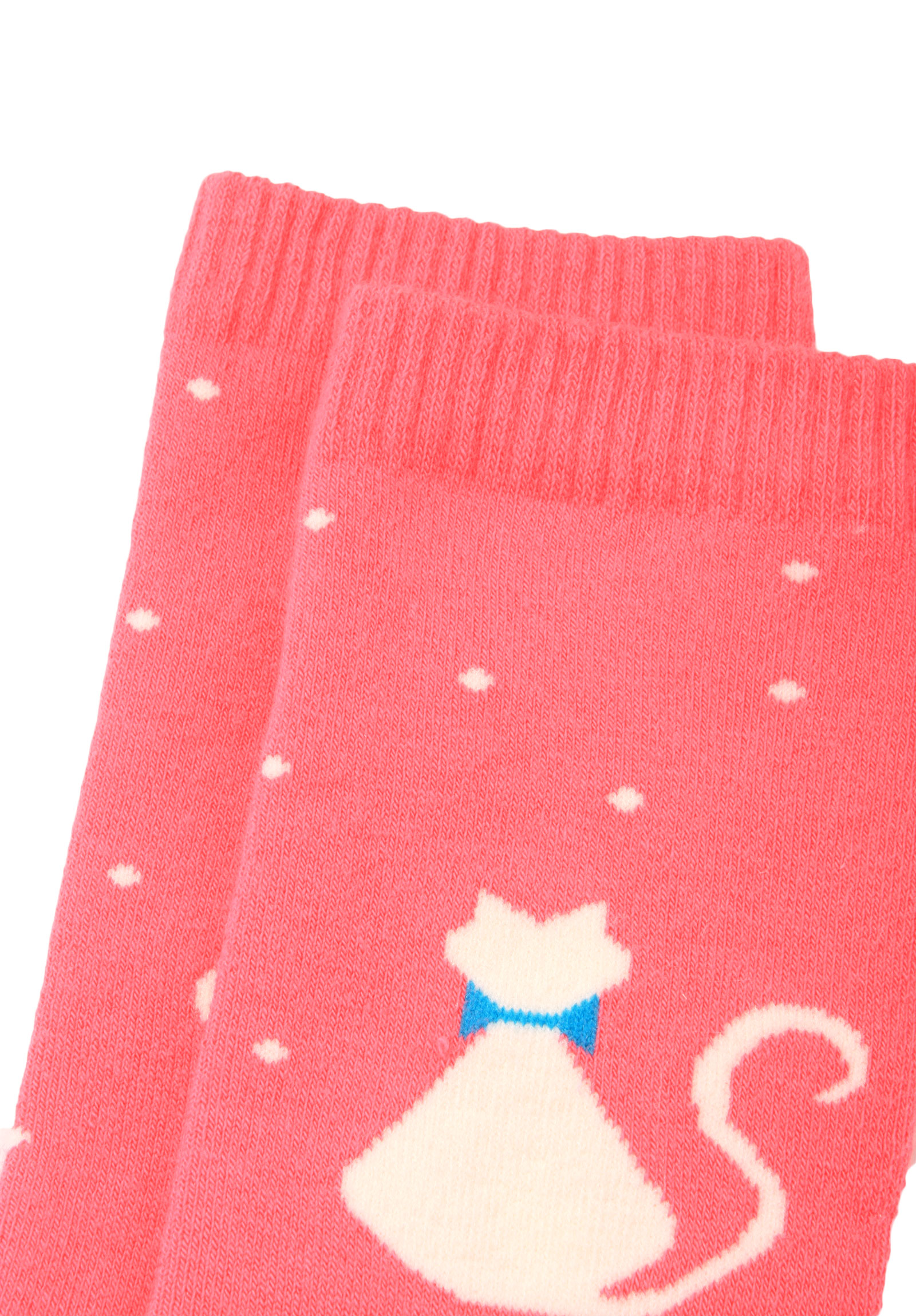 Κάλτσες γυναικείες πετσετέ απαλές Cats 24627-Ροζ φωτογραφία