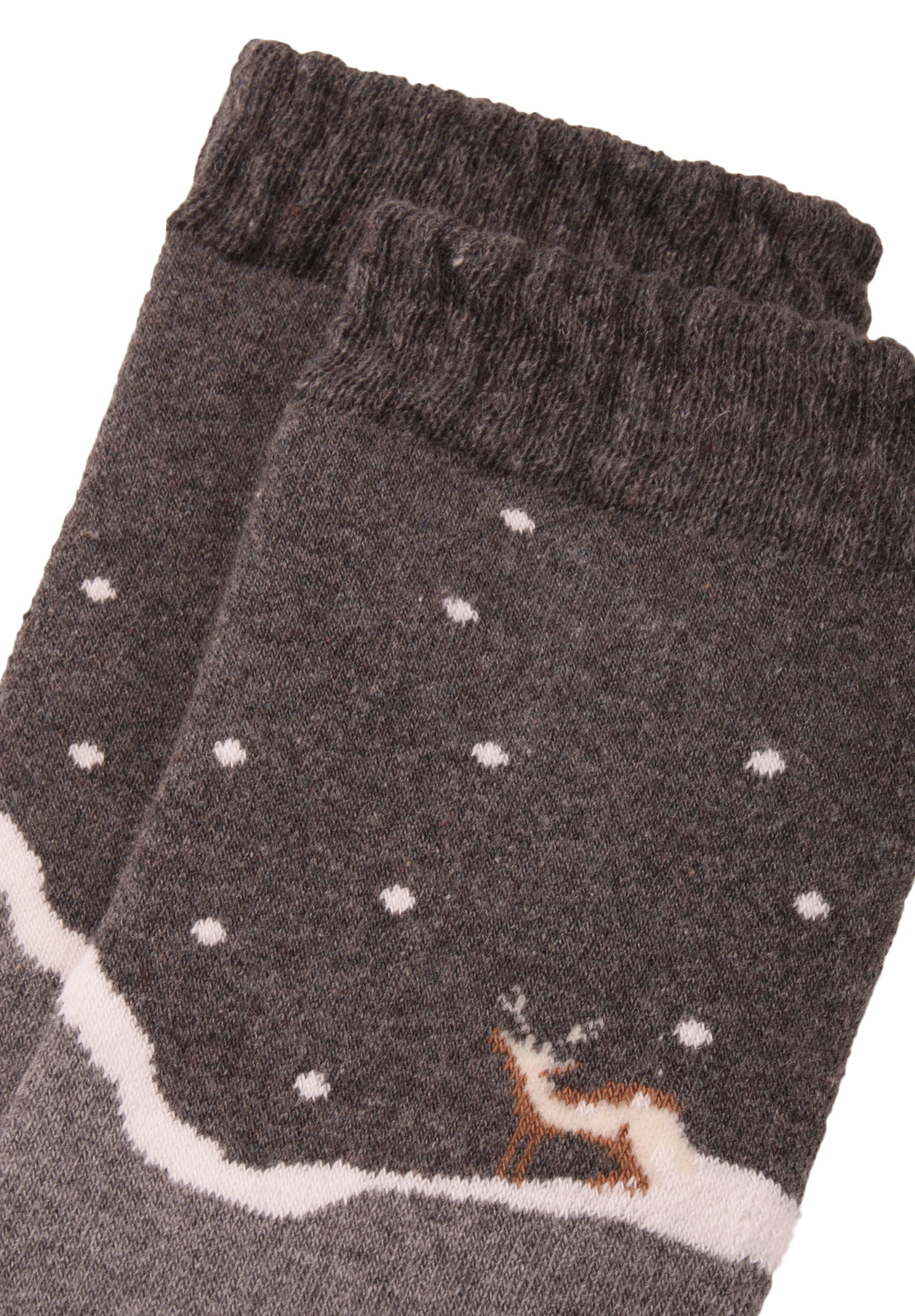 Κάλτσες γυναικείες πετσετέ απαλές Reindeer 24626-Γκρι φωτογραφία