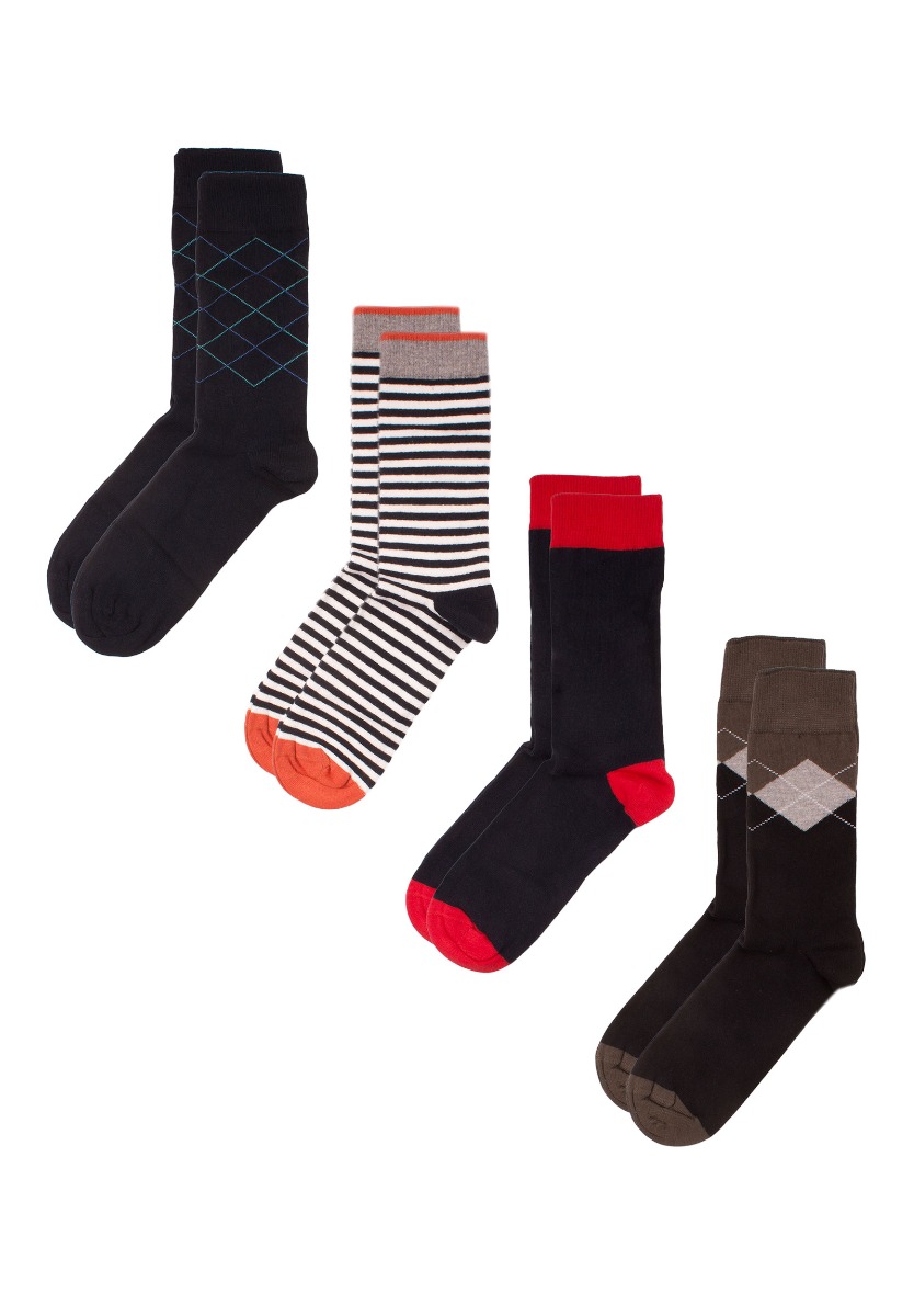 Closet22 Κάλτσες ανδρικές οικονομικό πακέτο Cool 4 Τεμ. SC0010
