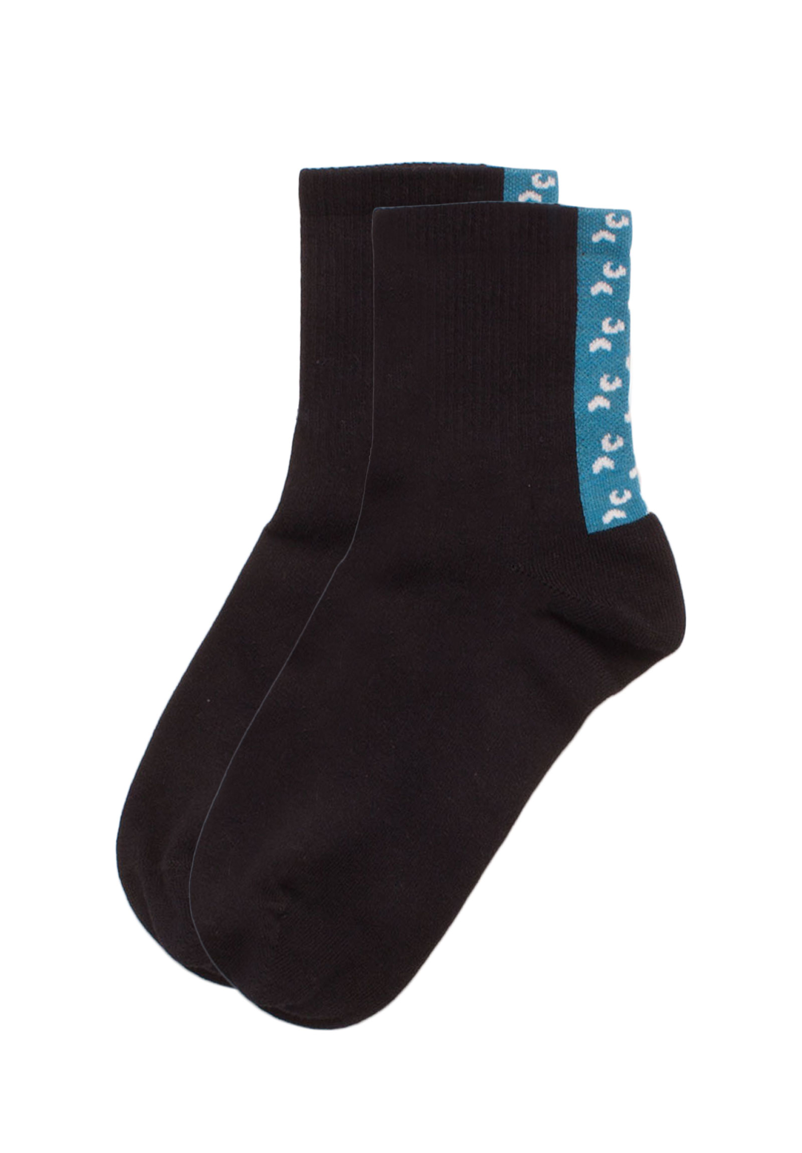 Pro Socks Κάλτσες γυναικείες βαμβακερές ημίκοντες Zebra 25627-Μαύρο