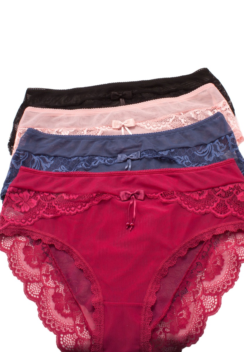 Σλιπ Plus Size με δαντέλα και διαφάνεια 4 Τεμ. CH4478 φωτογραφία