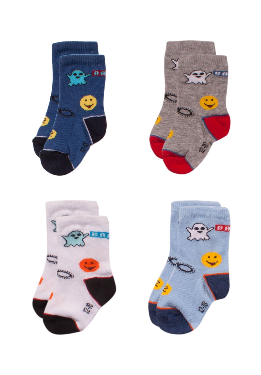 Design Καλτσάκια βρεφικά με σχέδια Little Ghost 4 Τεμ. BEBE94