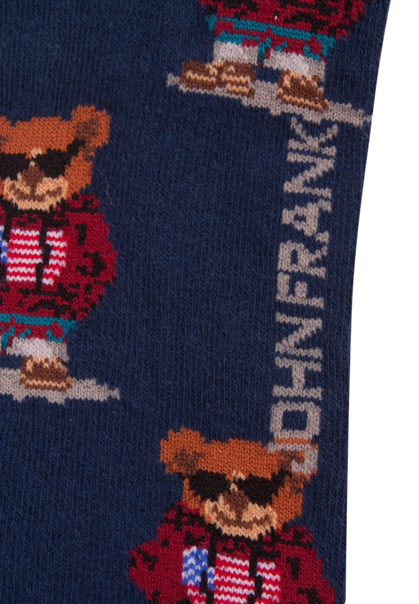 Κάλτσες ανδρικές John Frank Cool Teddy Bears JFLSFUN73-Μπλε Σκούρο φωτογραφία