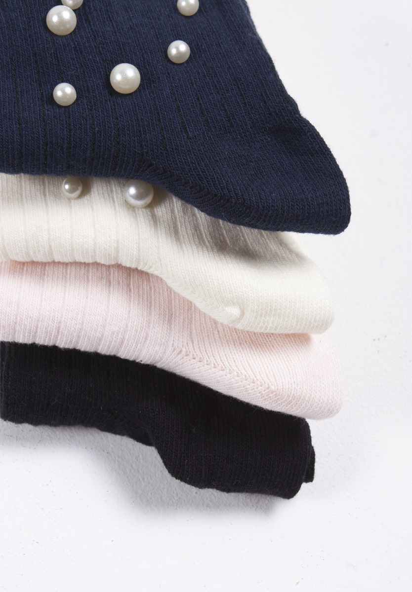 Κάλτσα rib με πέρλες PAM25-Μπλε Σκούρο φωτογραφία