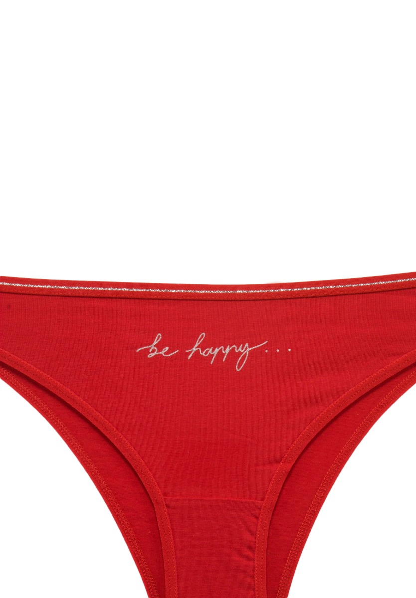 Σλιπ γυναικείο Lurex Red Be Happy 11684 φωτογραφία