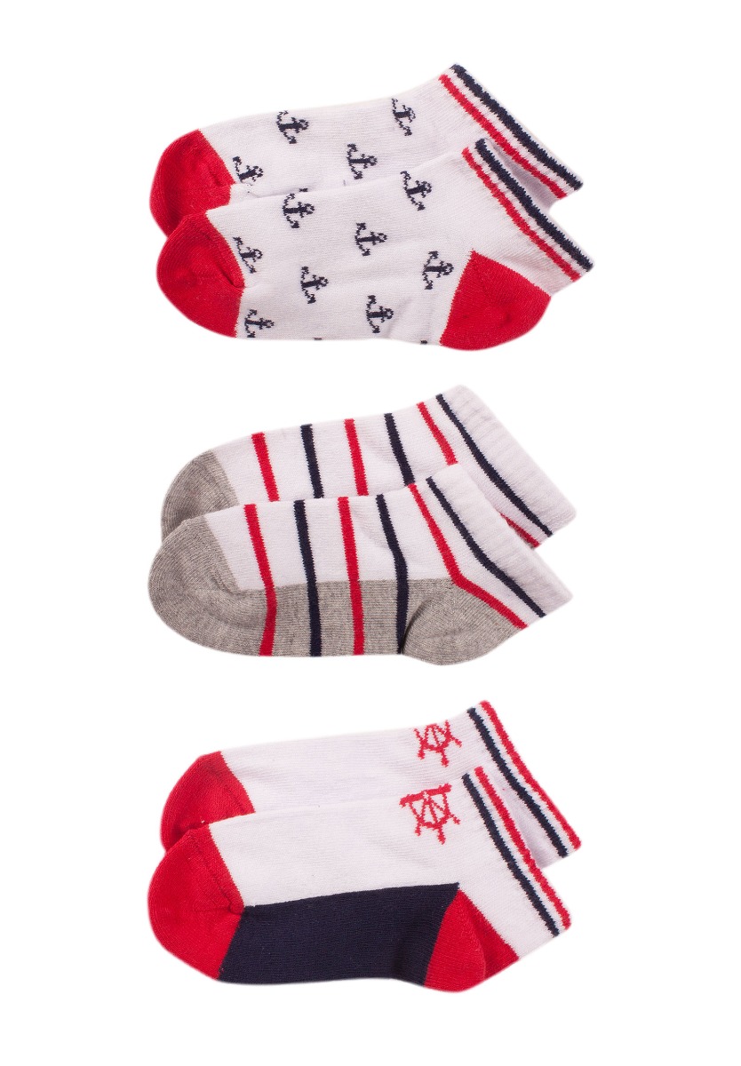 Bi Baby Σοσόνια παιδικά Navy Κόκκινο Οικονομική Συσκευασία 3 τεμ. 682881