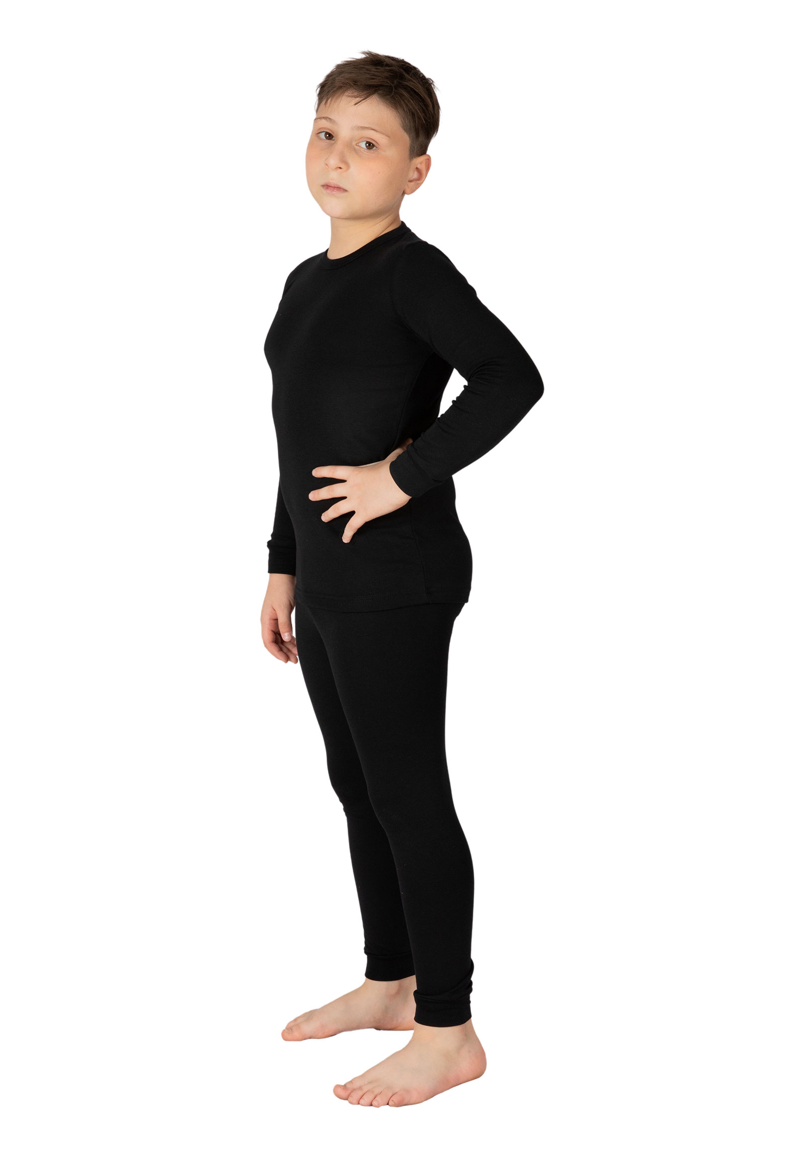 Μπλούζα ισοθερμική παιδική Unisex Nina Club NC1179-Μαύρο φωτογραφία