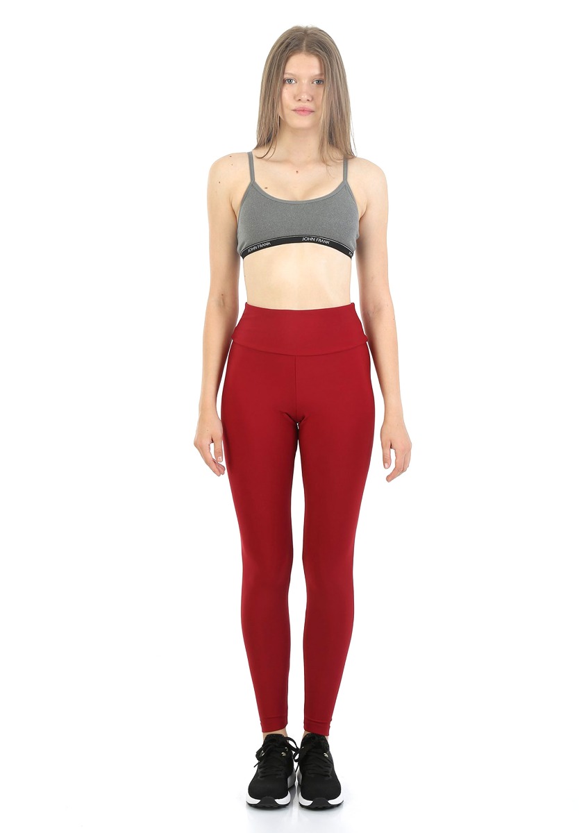 Κολάν γυναικείο αθλητικό John Frank Red Wine WJFLEG01RED φωτογραφία