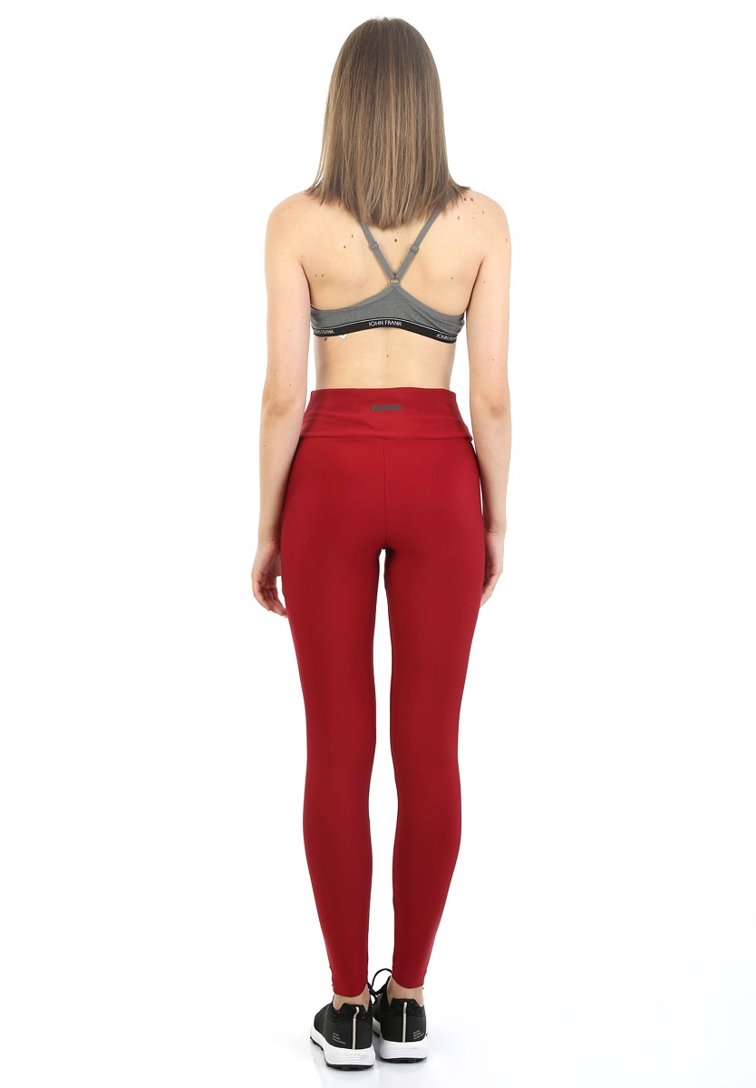 Κολάν γυναικείο αθλητικό John Frank Red Wine WJFLEG01RED φωτογραφία