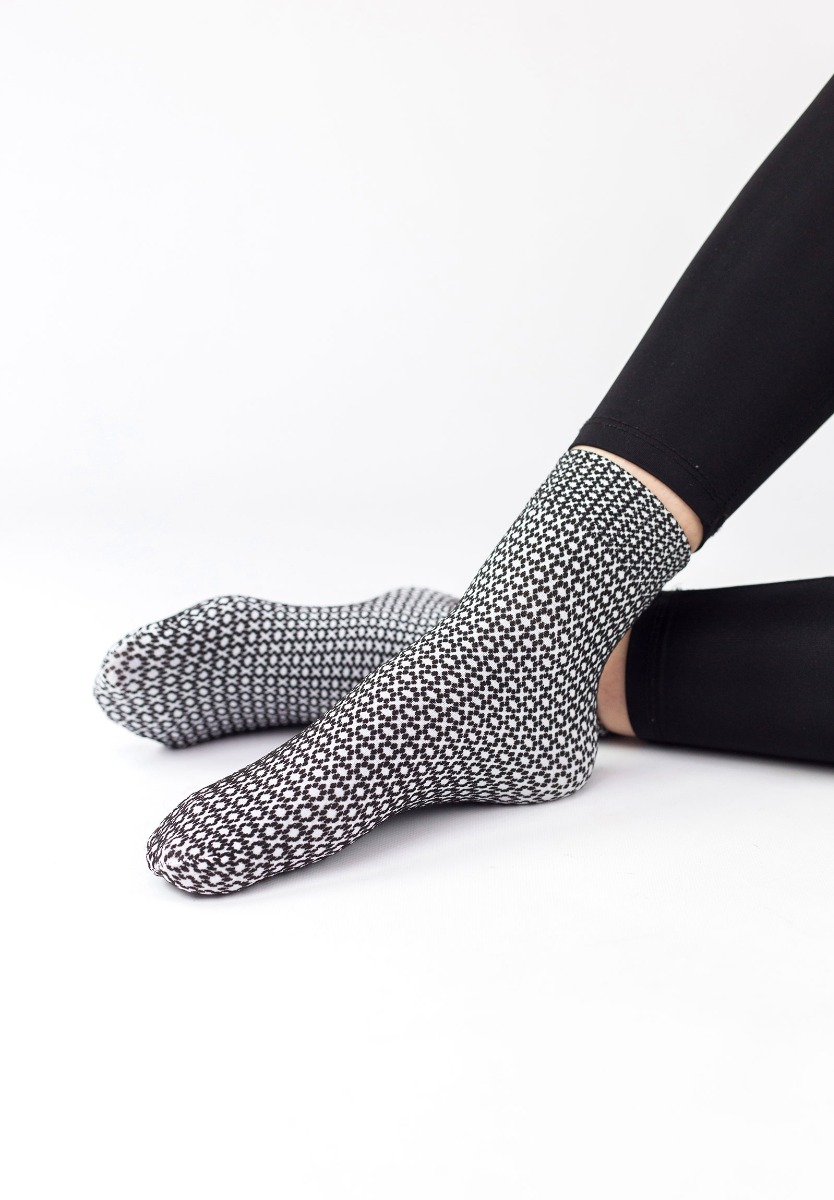  Σοσόνια γυναικεία ημίκοντα Fashion Black K042 2025