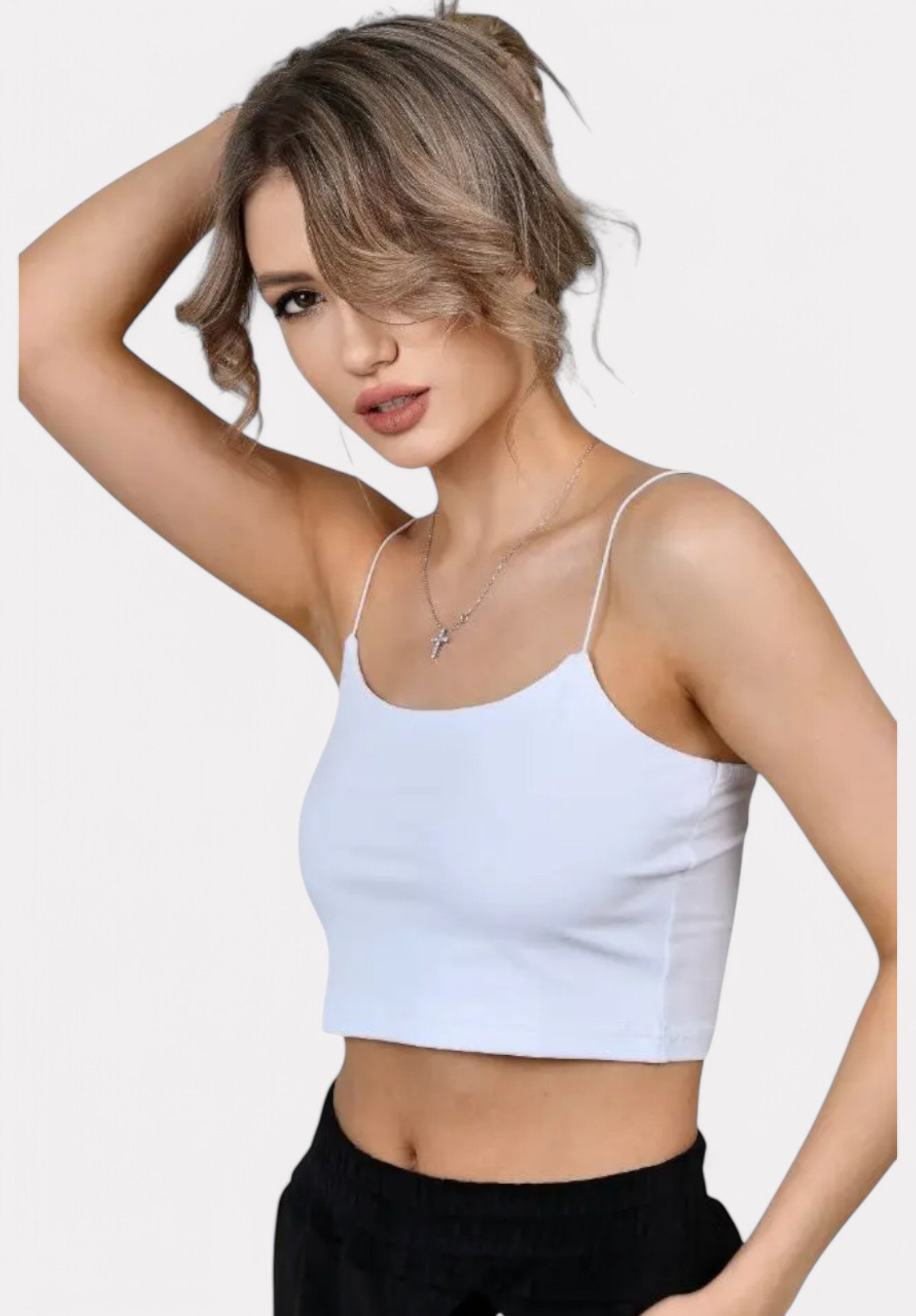  Φανελάκι γυναικείο βαμβακερό Berrak Crop Top λευκό BRK8031-Λευκό 2025