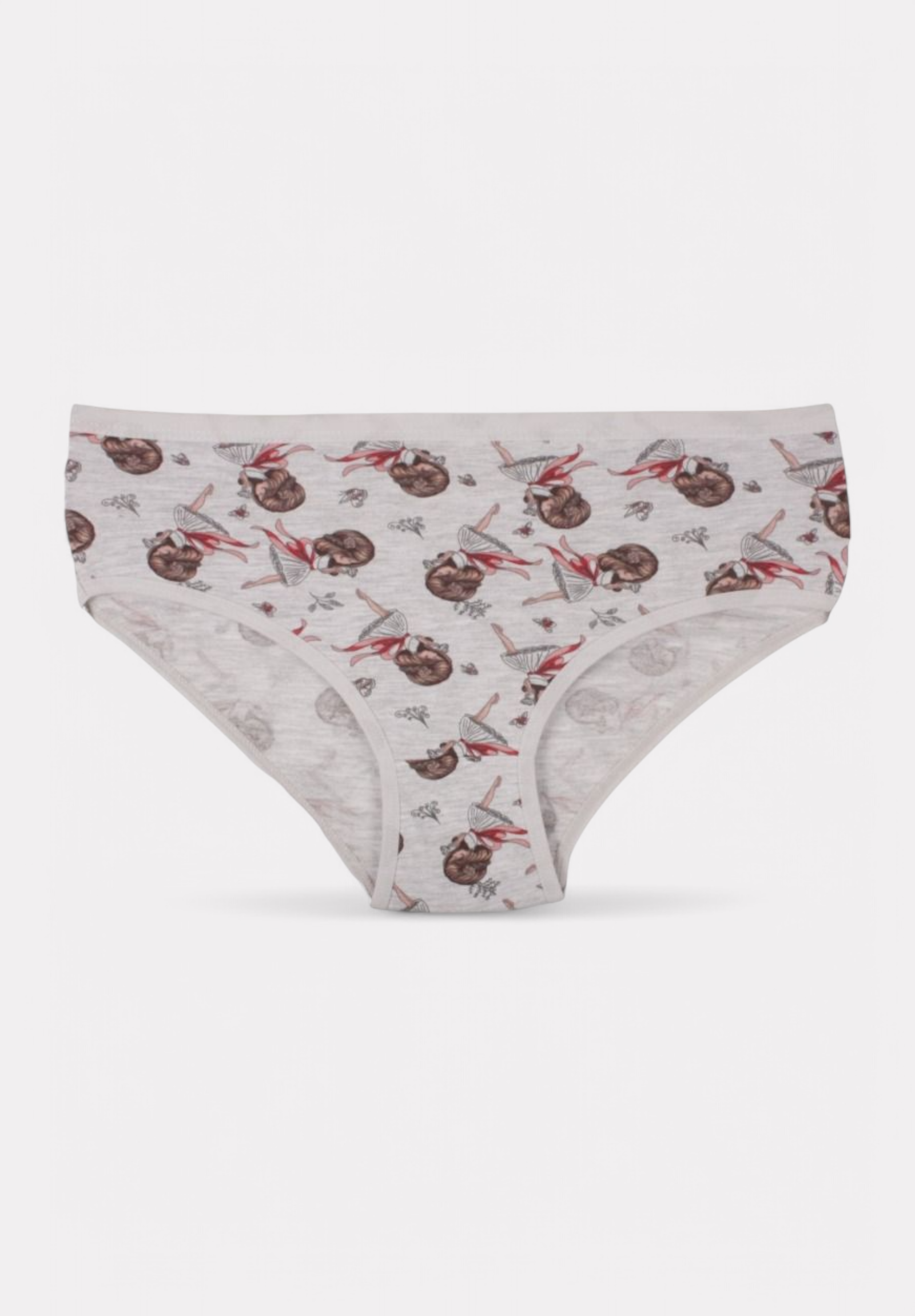 Σλιπ για κορίτσι Kota βαμβακερά με τυπωμένα σχέδια σε οικονομικό πακέτο 4 τεμαχίων KT3402-Πολύχρωμο φωτογραφία