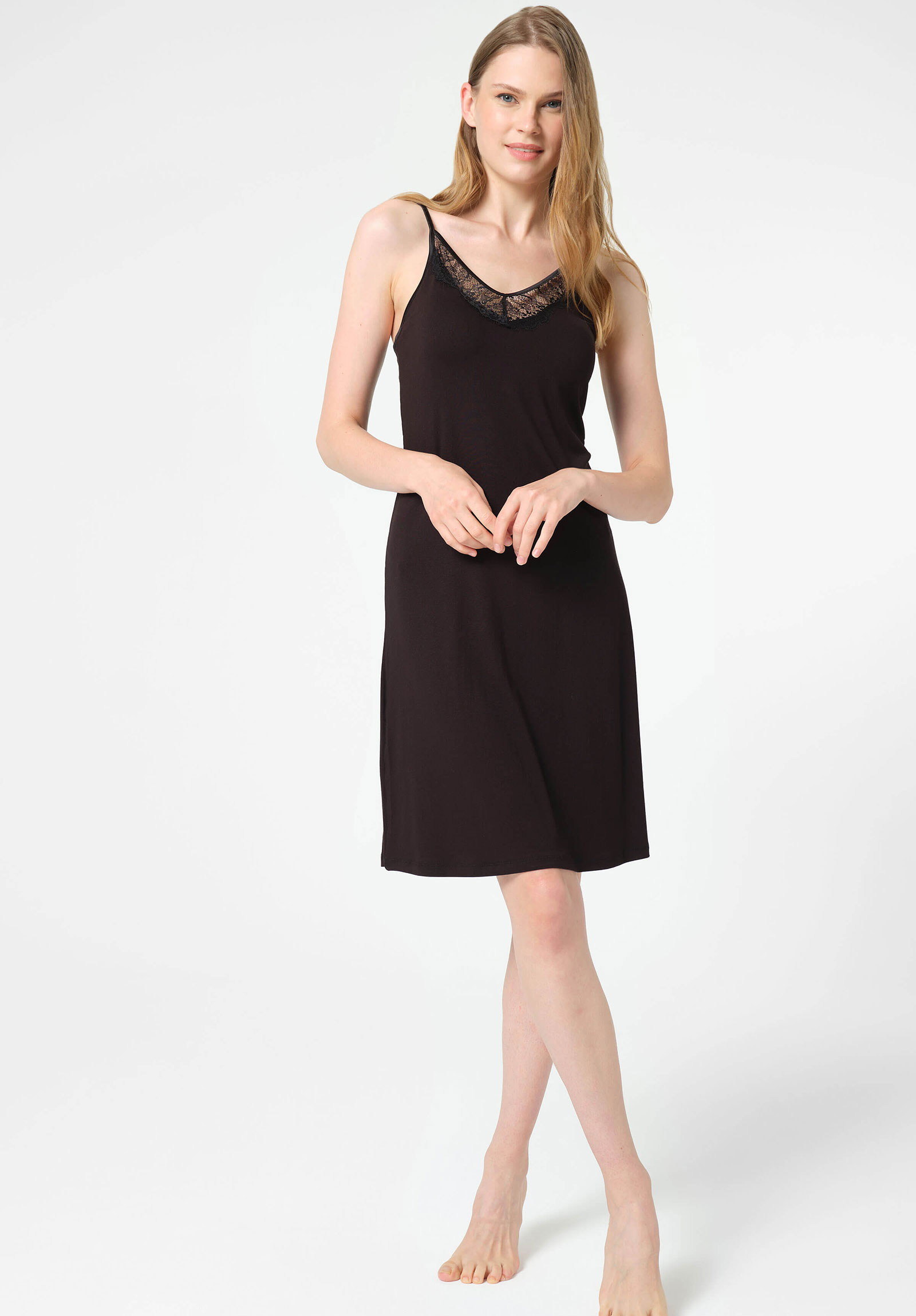 Σετ Νυχτικό με Ρόμπα Anil Viscose μαυρο φλοράλ 5787ANL-Μαύρο φωτογραφία