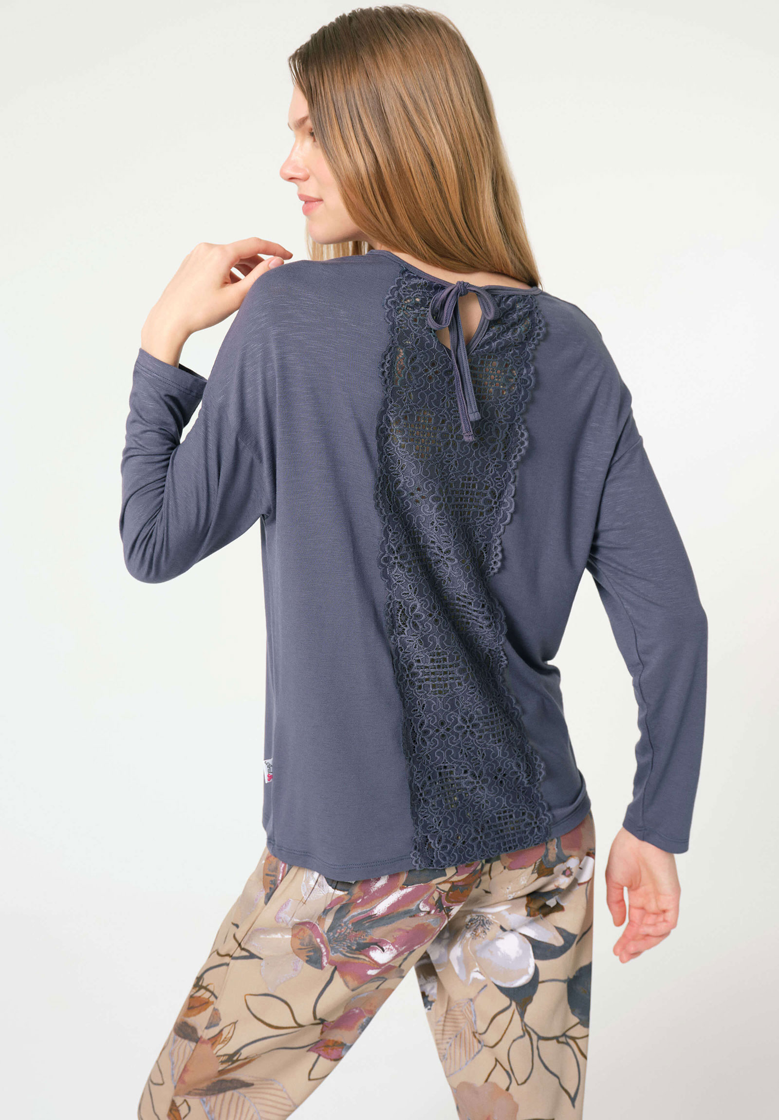 Πιτζάμα γυναικεία Anil Viscose με σχέδιο στην πλάτη Καφέ 9836ANL-Καφέ φωτογραφία