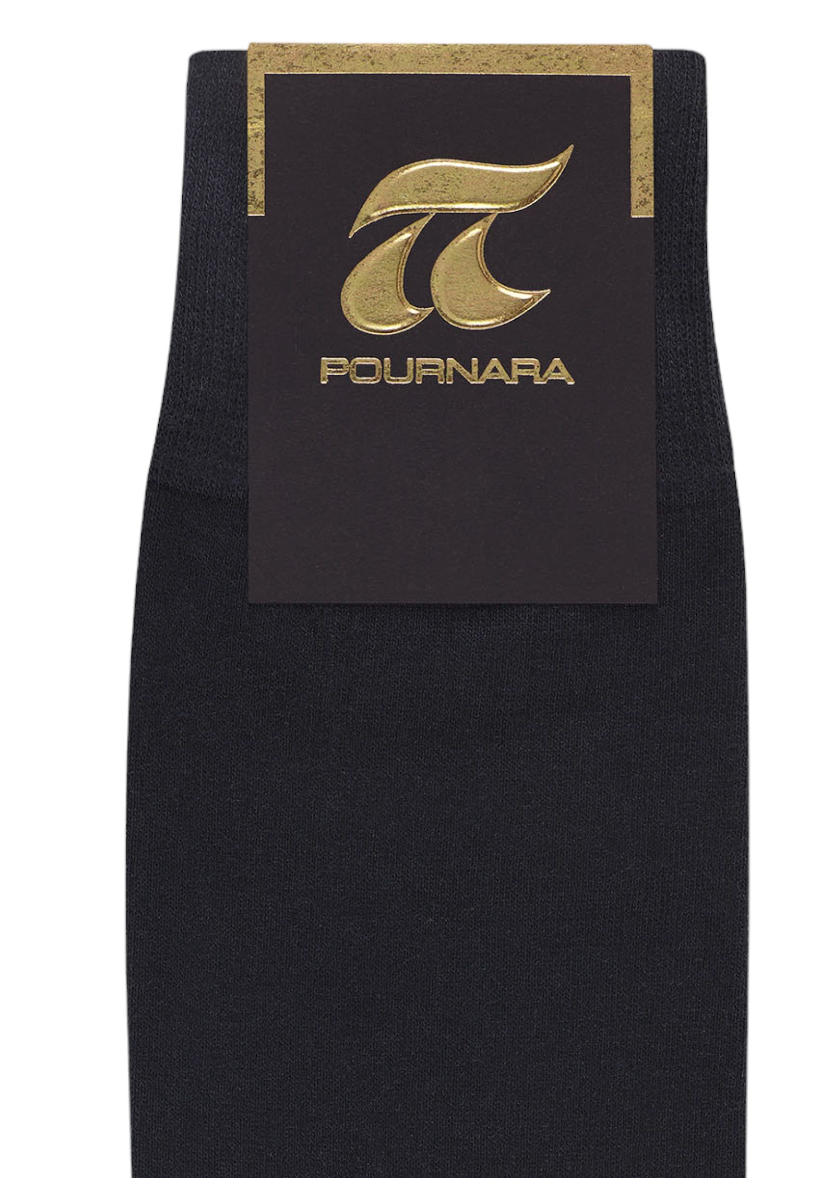 Κάλτσα ανδρική βαμβακερή Pournara με ελαστική πλέξη PRN212-Μαύρο