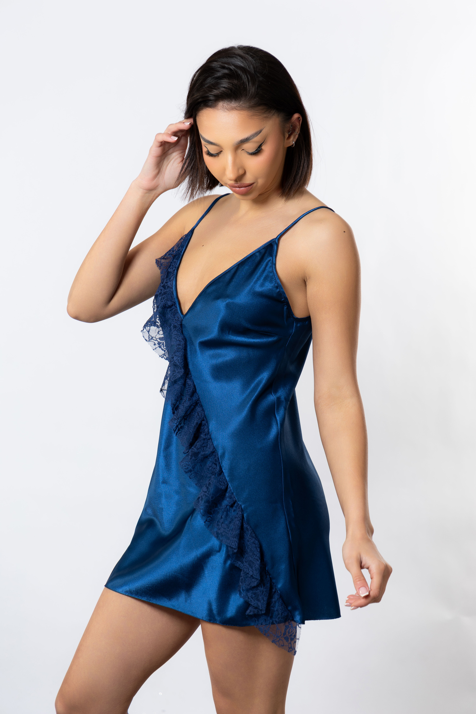 Νυχτικό Σατέν Moongirl Ήβη Blue MG278-2-Μπλε φωτογραφία