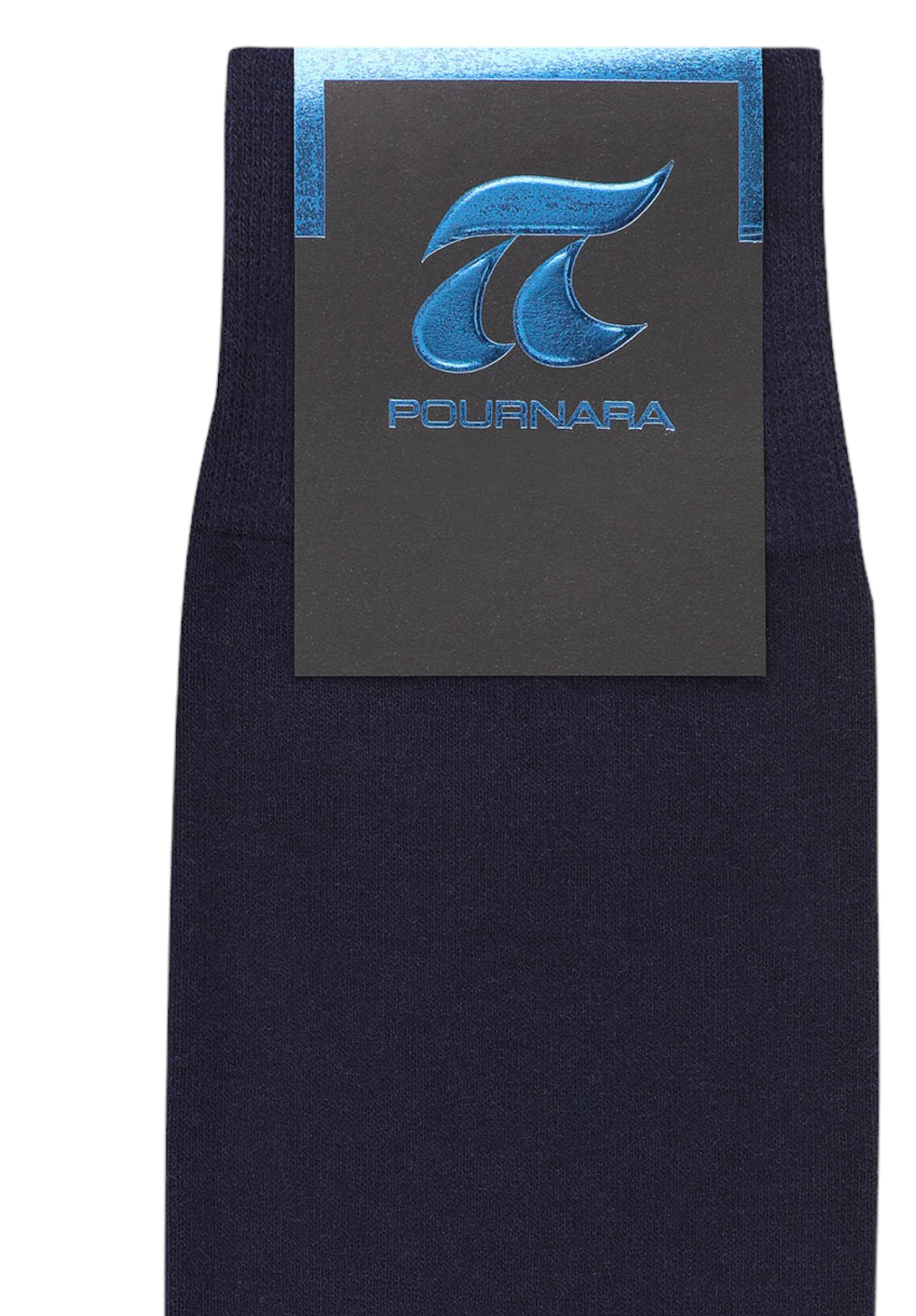 Κάλτσα Βαμβακερή Pournara με ελαστική πλέξη Μαύρο