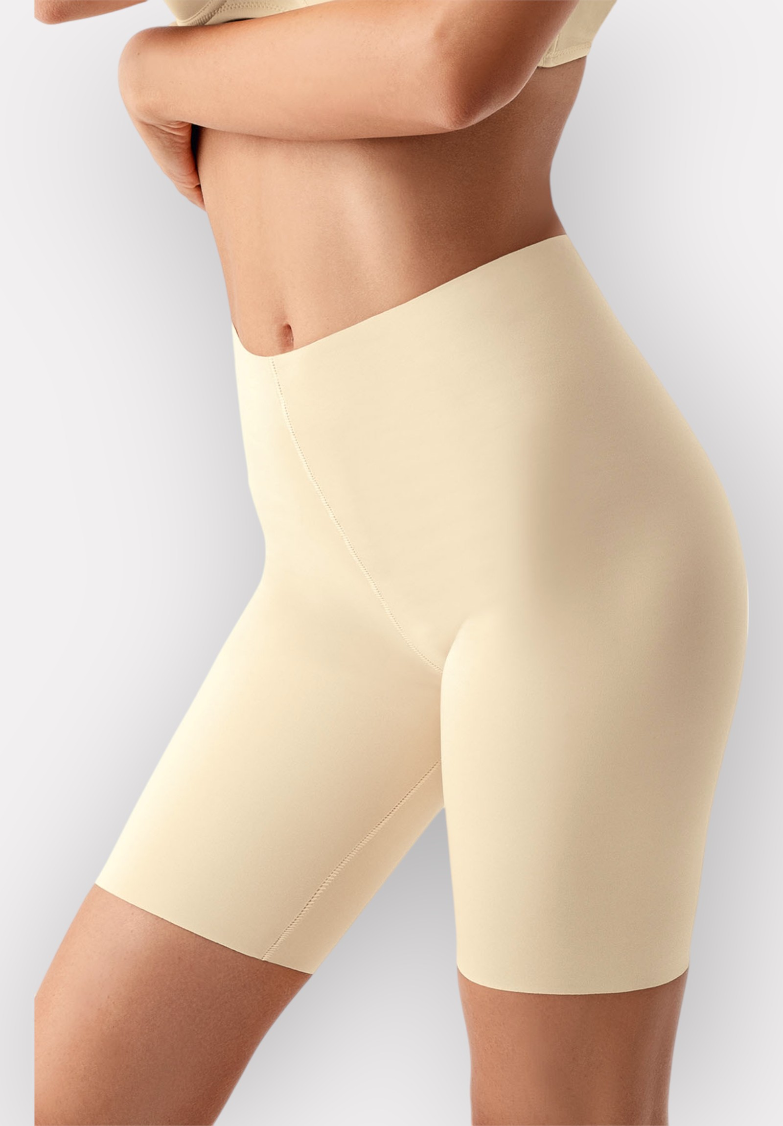 Closet22 Λαστέξ Laser Cut High Waist με μακρύ πόδι New Bra Lingerie NB9209-Μπεζ