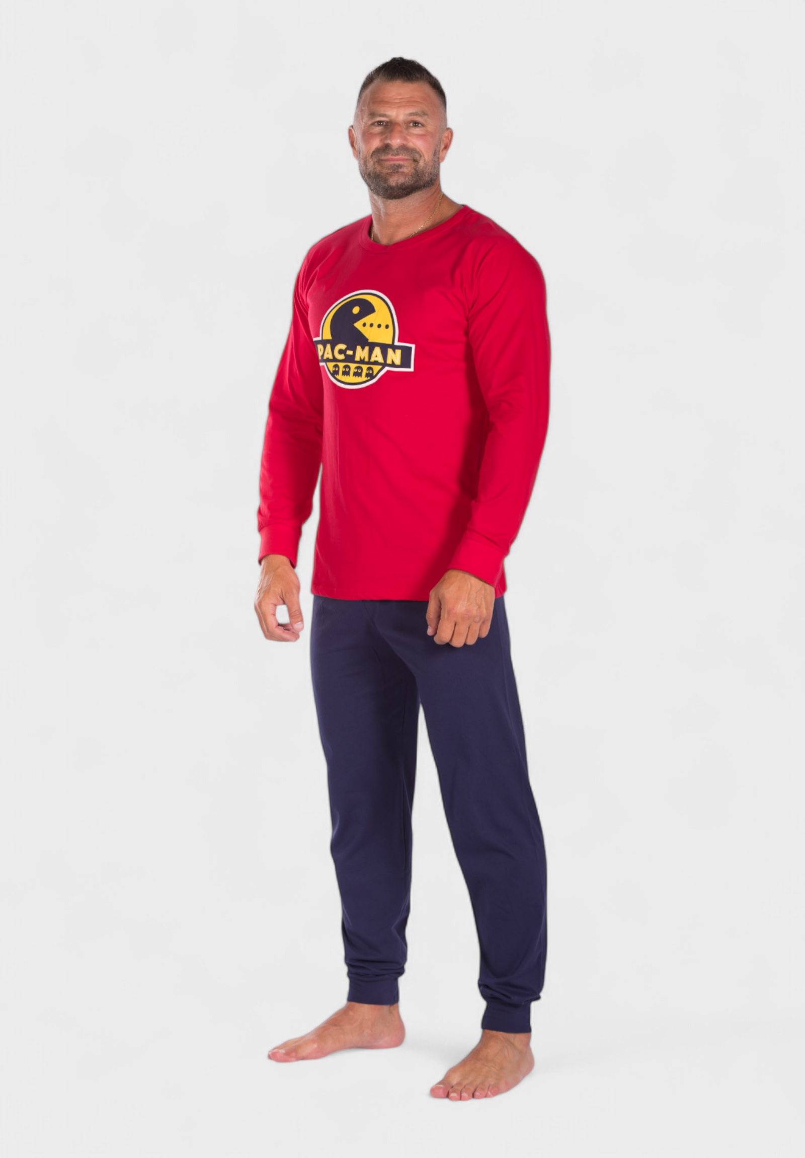 Πιτζάμα ανδρική βαμβακερή Nina Club Pac - Man Red NC26590-1-Κόκκινο φωτογραφία